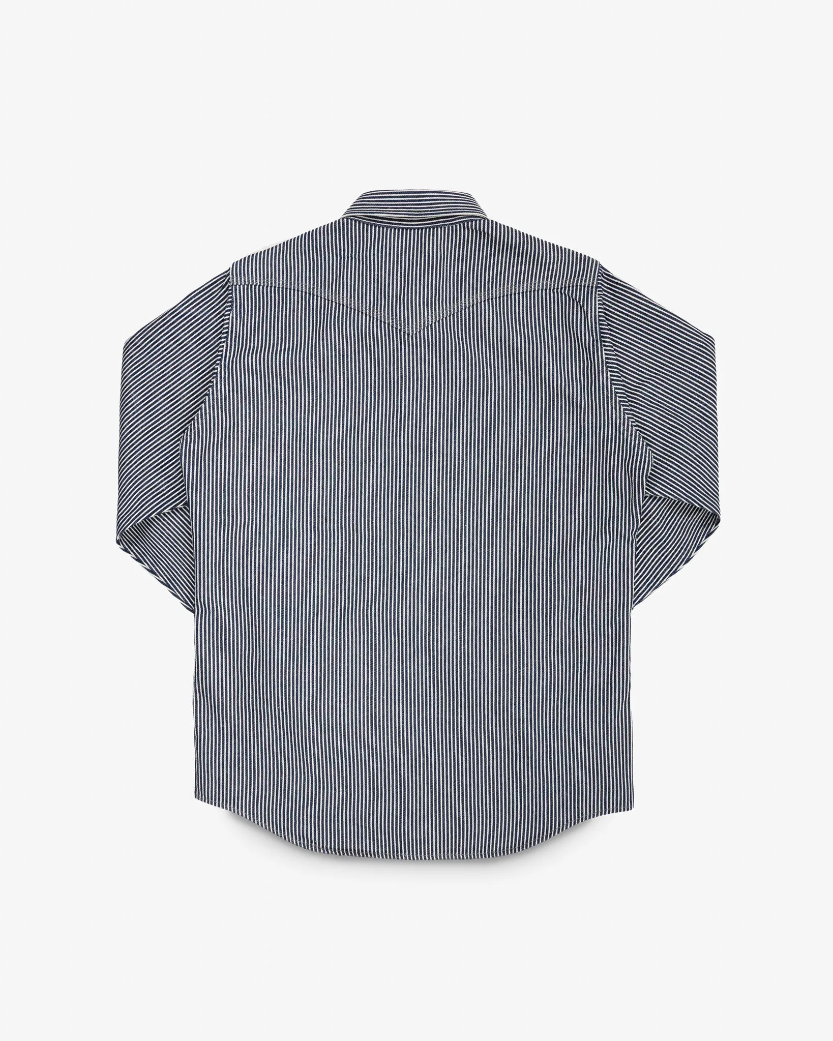 12oz Hickory Stripe Western Shirt - Indigo sold by Iron Heart product image thumbnail 5