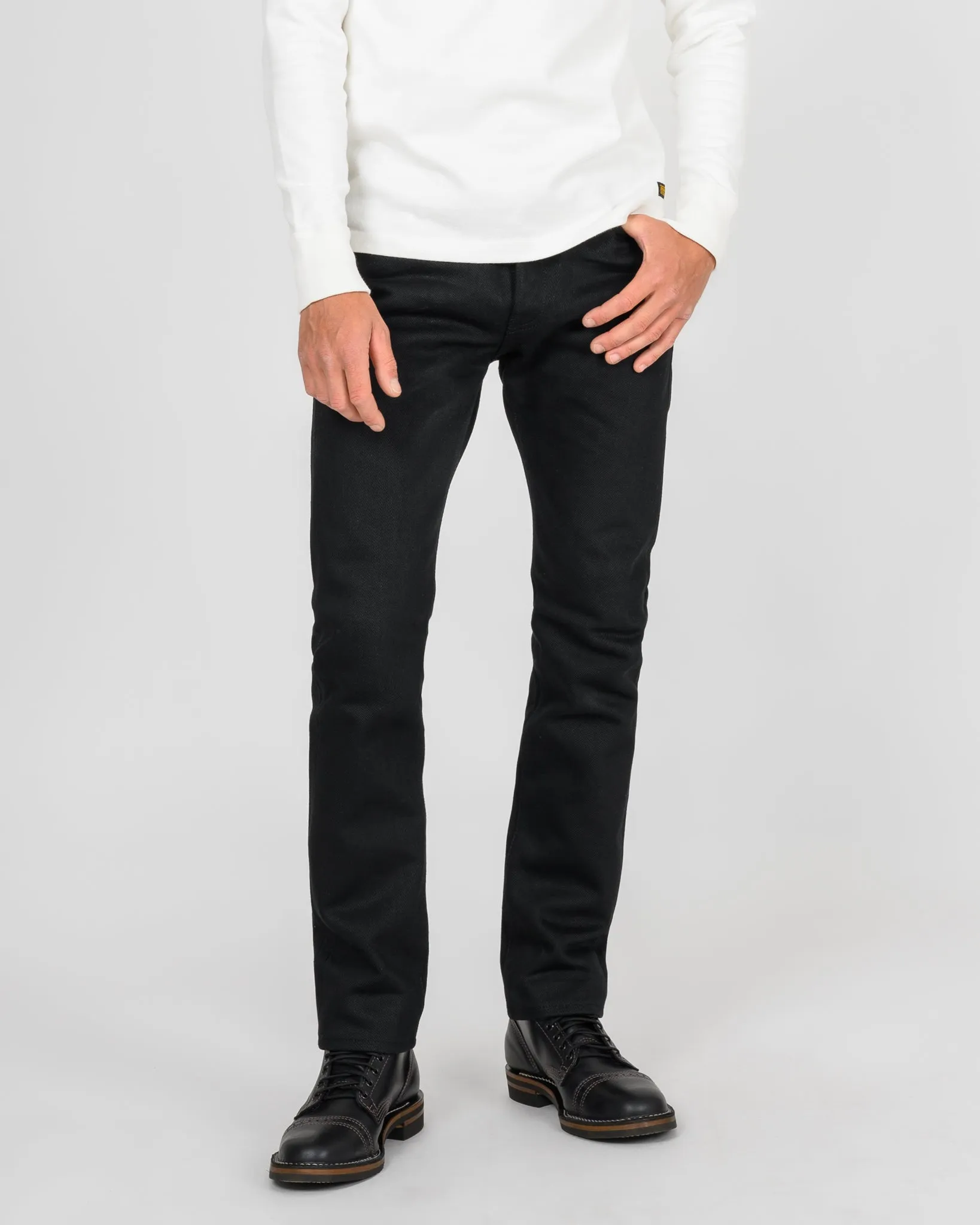 21oz Selvedge Denim Slim Cut Jeans - Superblack Non-Fade sold by Iron Heart product image thumbnail 2