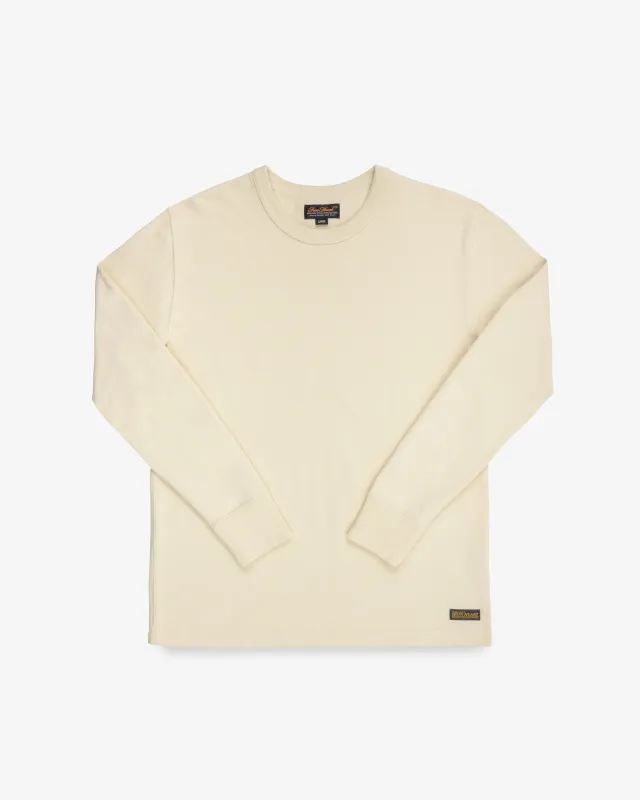 11oz Cotton Knit Long Sleeved Crew Neck Sweater - Cream sold by Iron Heart