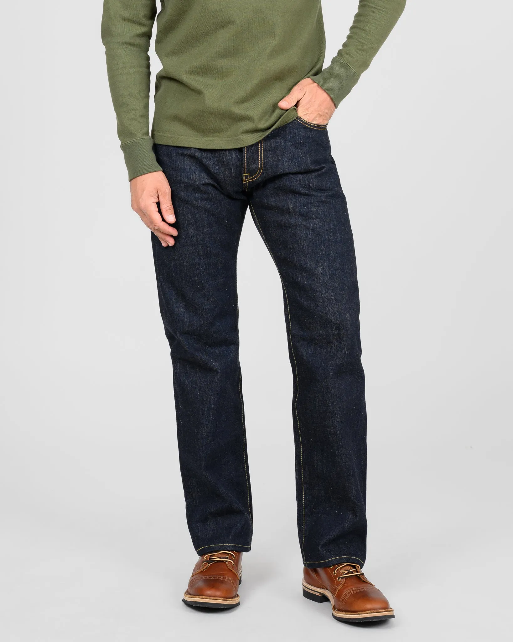 17oz Selvedge Denim Straight Cut Jeans - Natural Indigo sold by Iron Heart product image thumbnail 2