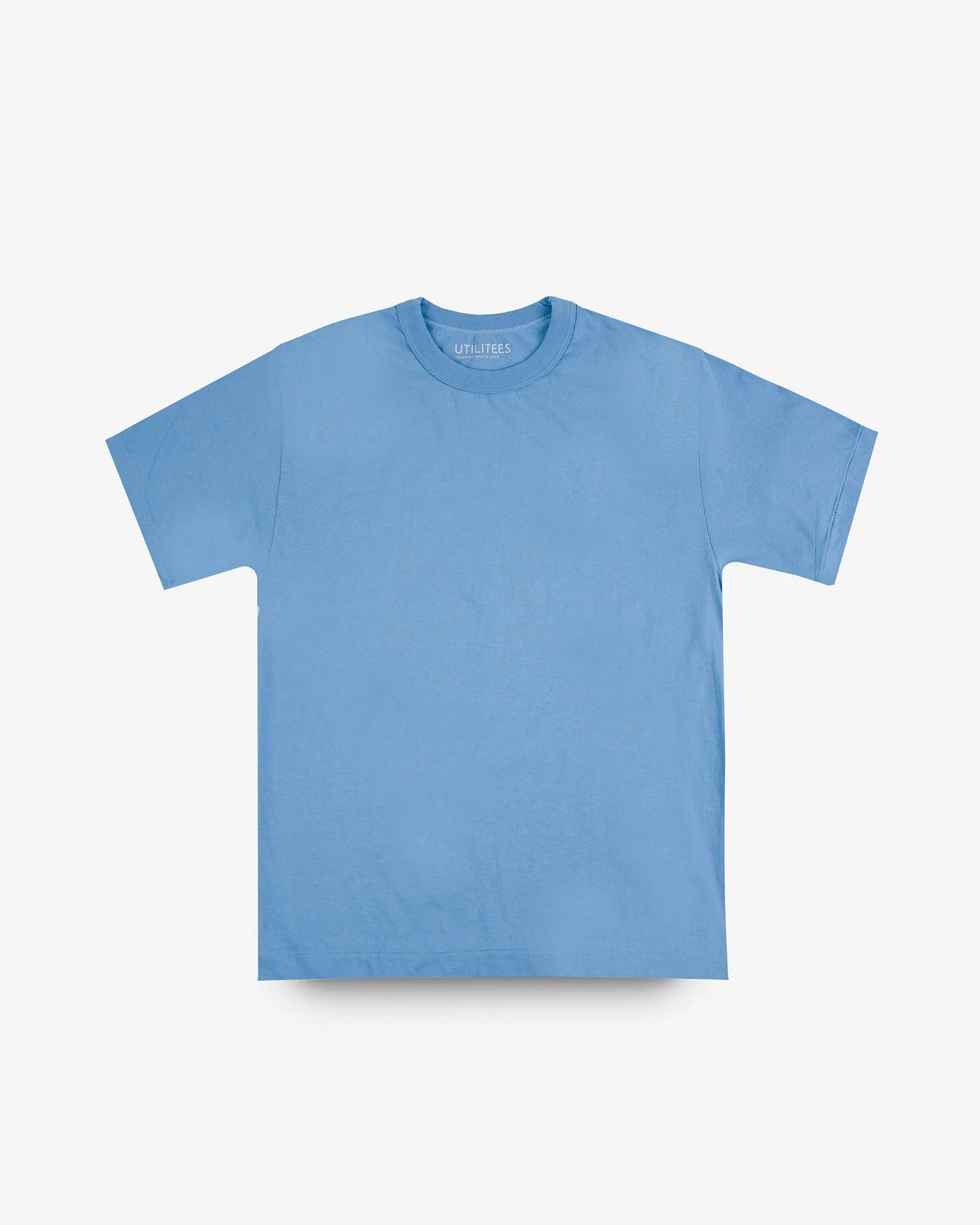 UTILITEES - 5.5oz Loopwheel Crew Neck T-Shirt - Light Blue sold by Iron Heart