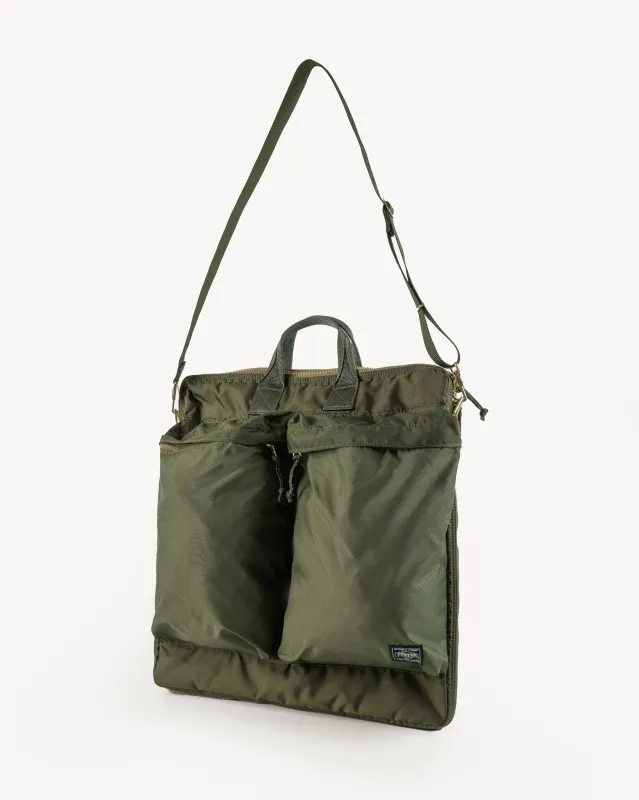 Porter - Yoshida & Co. - Force 2Way Helmet Bag (S) - Olive sold by Iron Heart