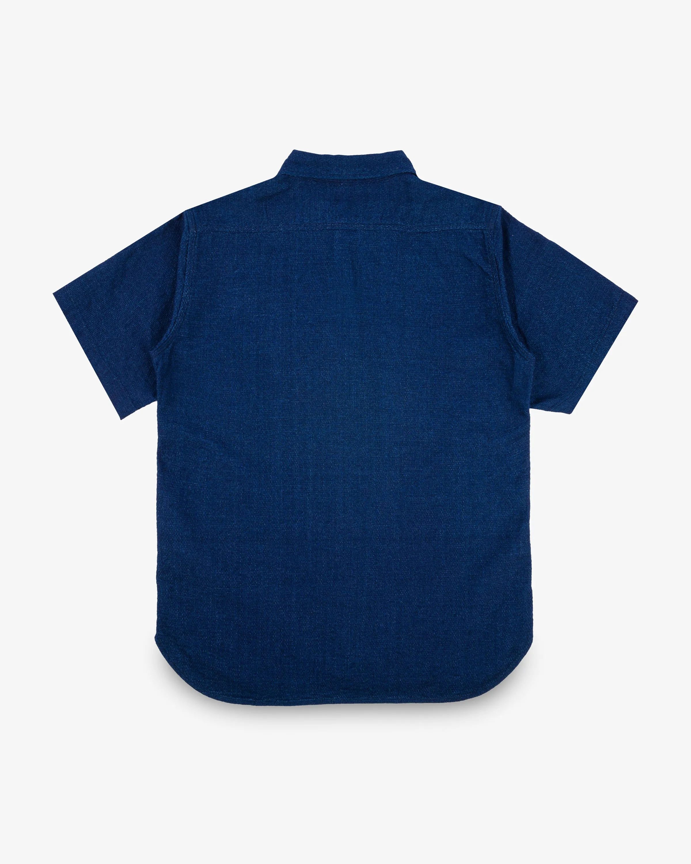 5oz Double Gauze Short Sleeved Work Shirt - Indigo (IHSH-417-IND) Size Large sold by Iron Heart product image thumbnail 2
