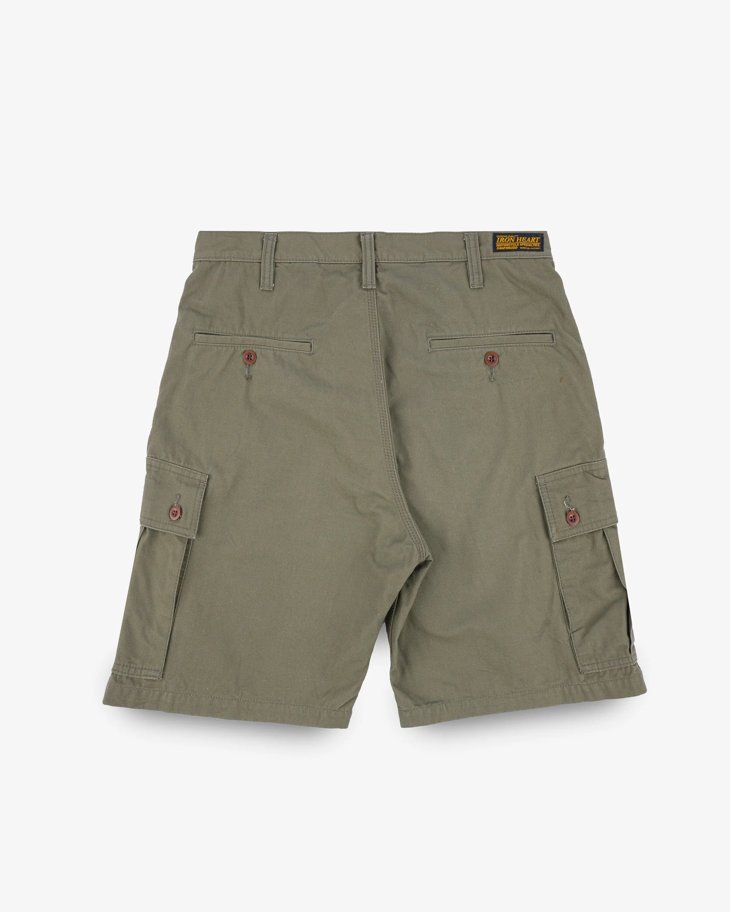9oz Canvas Military Cargo Shorts - Green sold by Iron Heart product image thumbnail 4