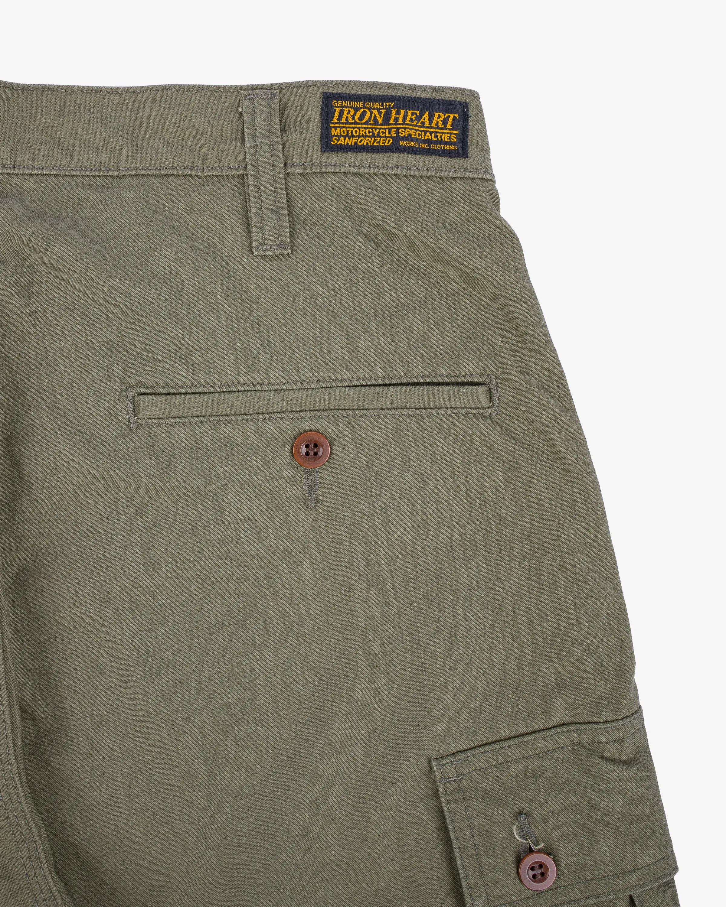 9oz Canvas Military Cargo Shorts - Green sold by Iron Heart product image thumbnail 5