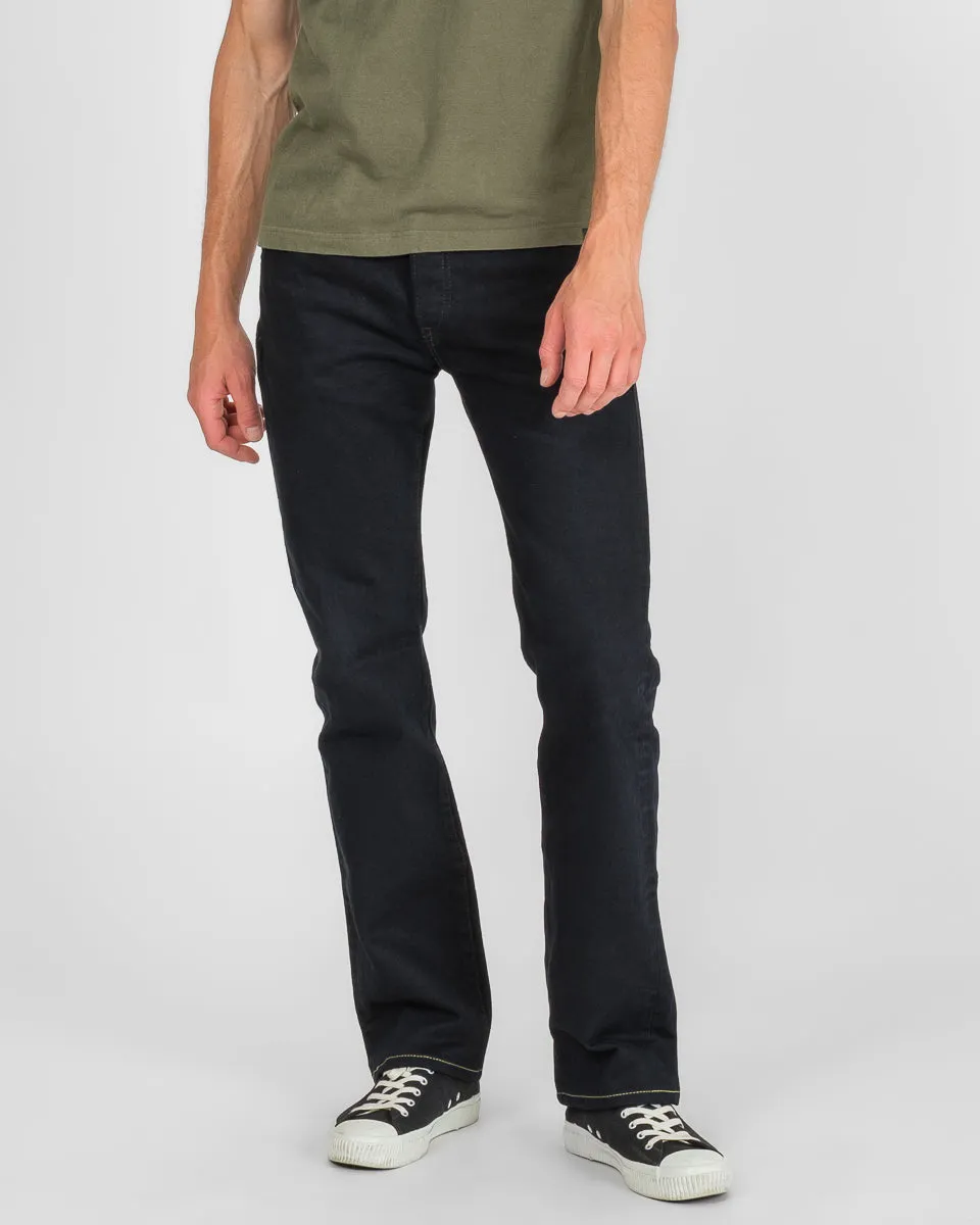 14oz Selvedge Denim Slim Straight Cut Jeans - Indigo Overdyed Black sold by Iron Heart product image thumbnail 2