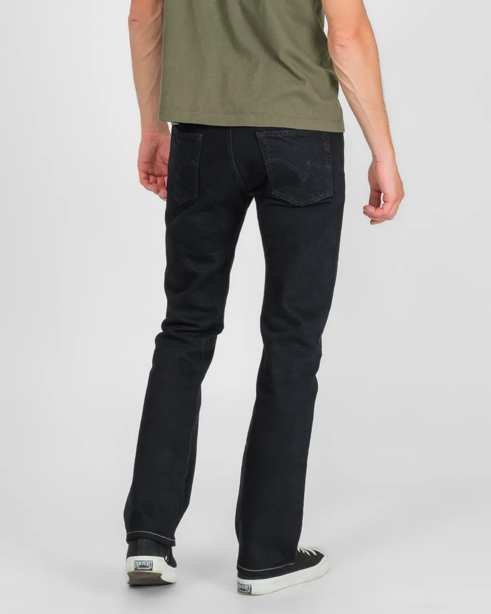 14oz Selvedge Denim Slim Straight Cut Jeans - Indigo Overdyed Black sold by Iron Heart product image thumbnail 4