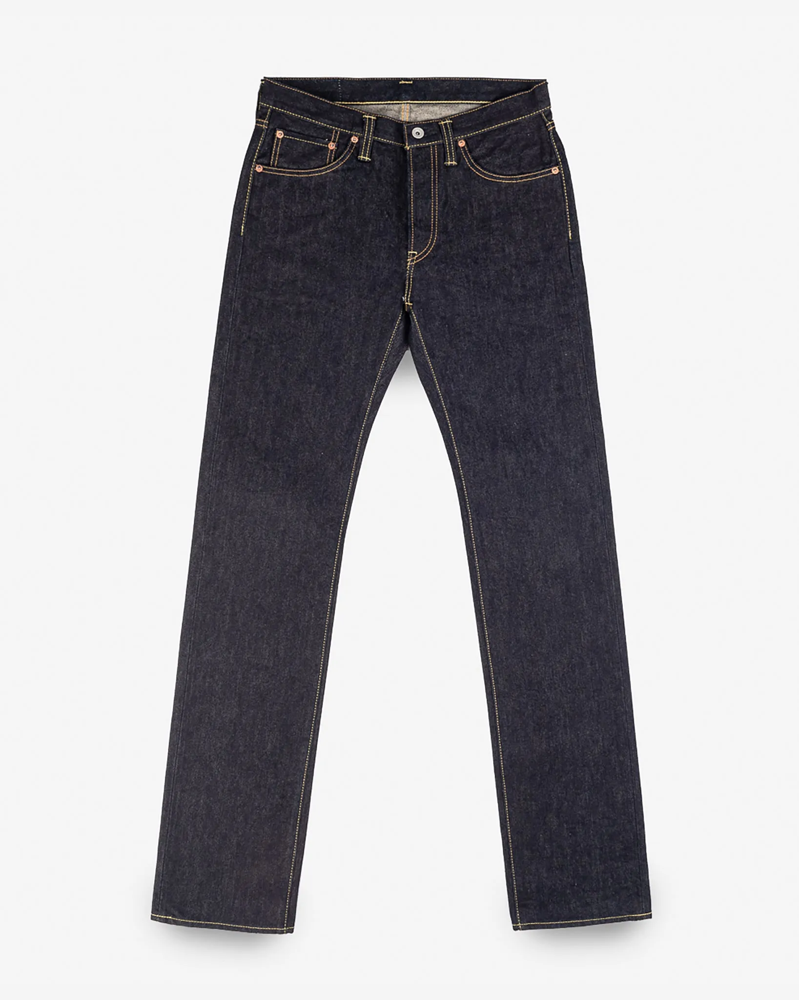 14oz Selvedge Denim Slim Straight Cut Jeans - Indigo sold by Iron Heart