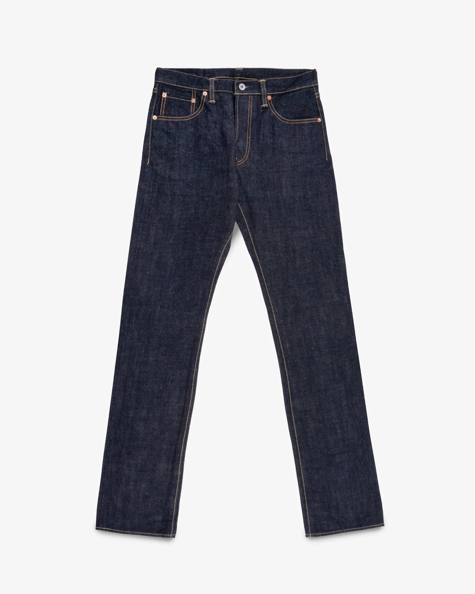 17oz Selvedge Denim Slim Cut Jeans - Natural Indigo sold by Iron Heart