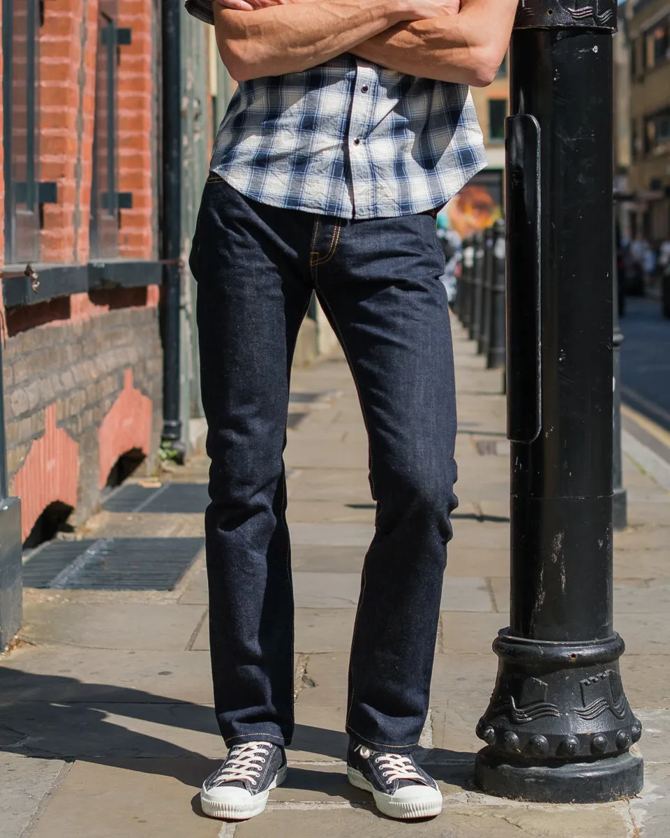 17oz Selvedge Denim Slim Cut Jeans - Natural Indigo sold by Iron Heart product image thumbnail 3