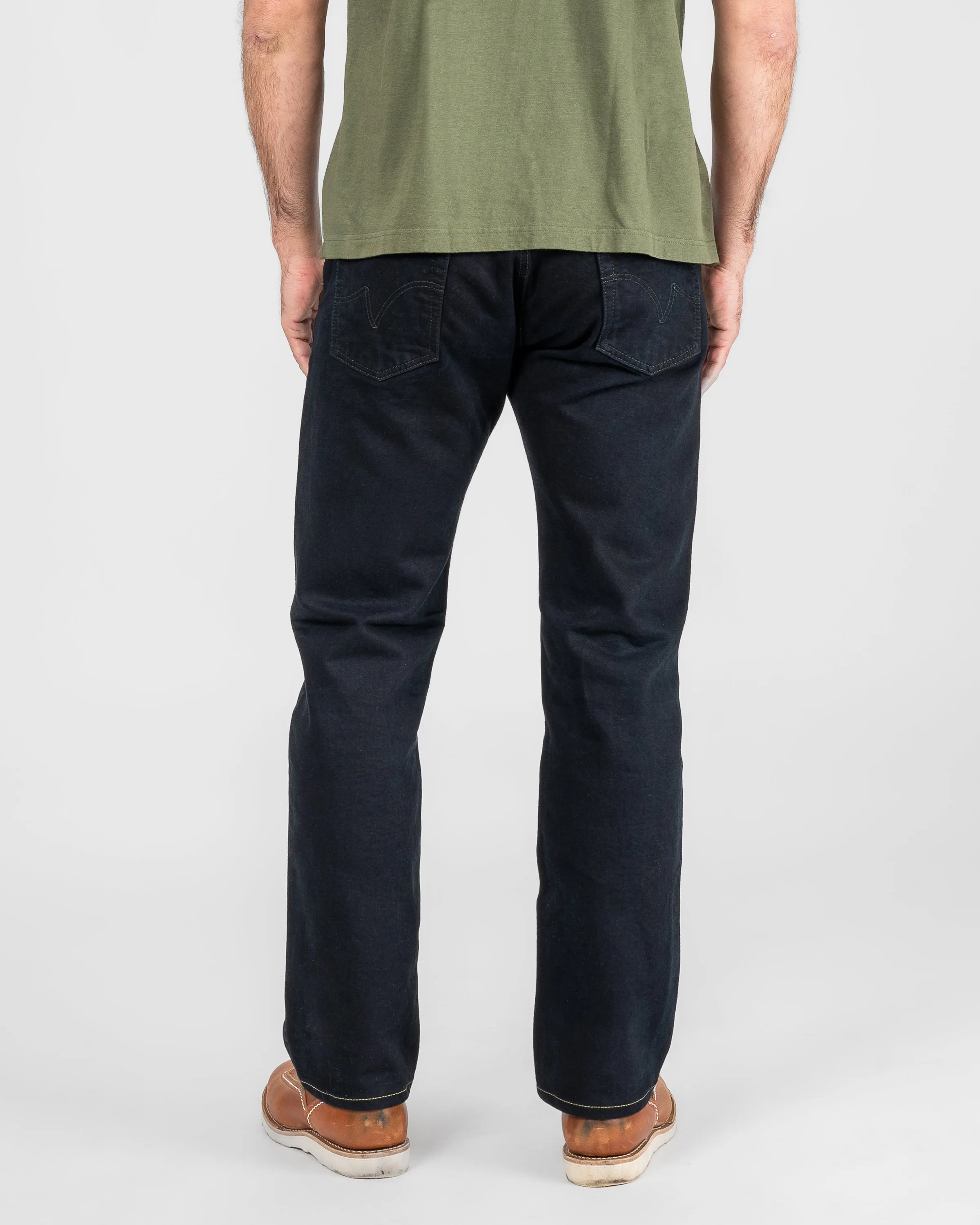 14oz Selvedge Denim Straight Cut Jeans - Indigo Overdyed Black sold by Iron Heart product image thumbnail 3