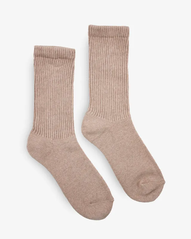 Decka Showatabé Organic Pile Socks - Brown sold by Iron Heart