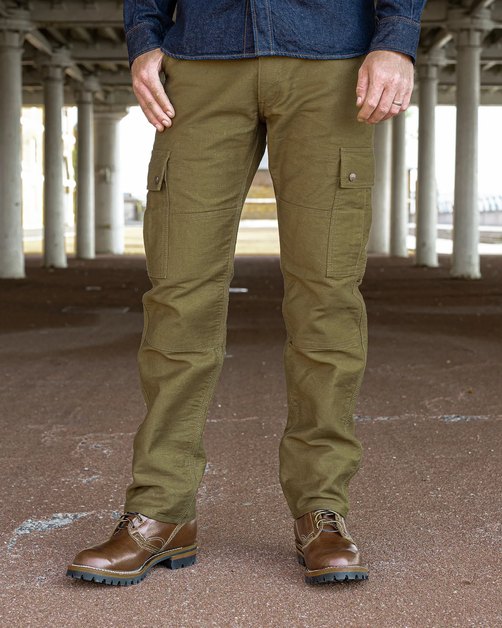 12oz Cotton Whipcord Cargo Pants - Khaki sold by Iron Heart product image thumbnail 4