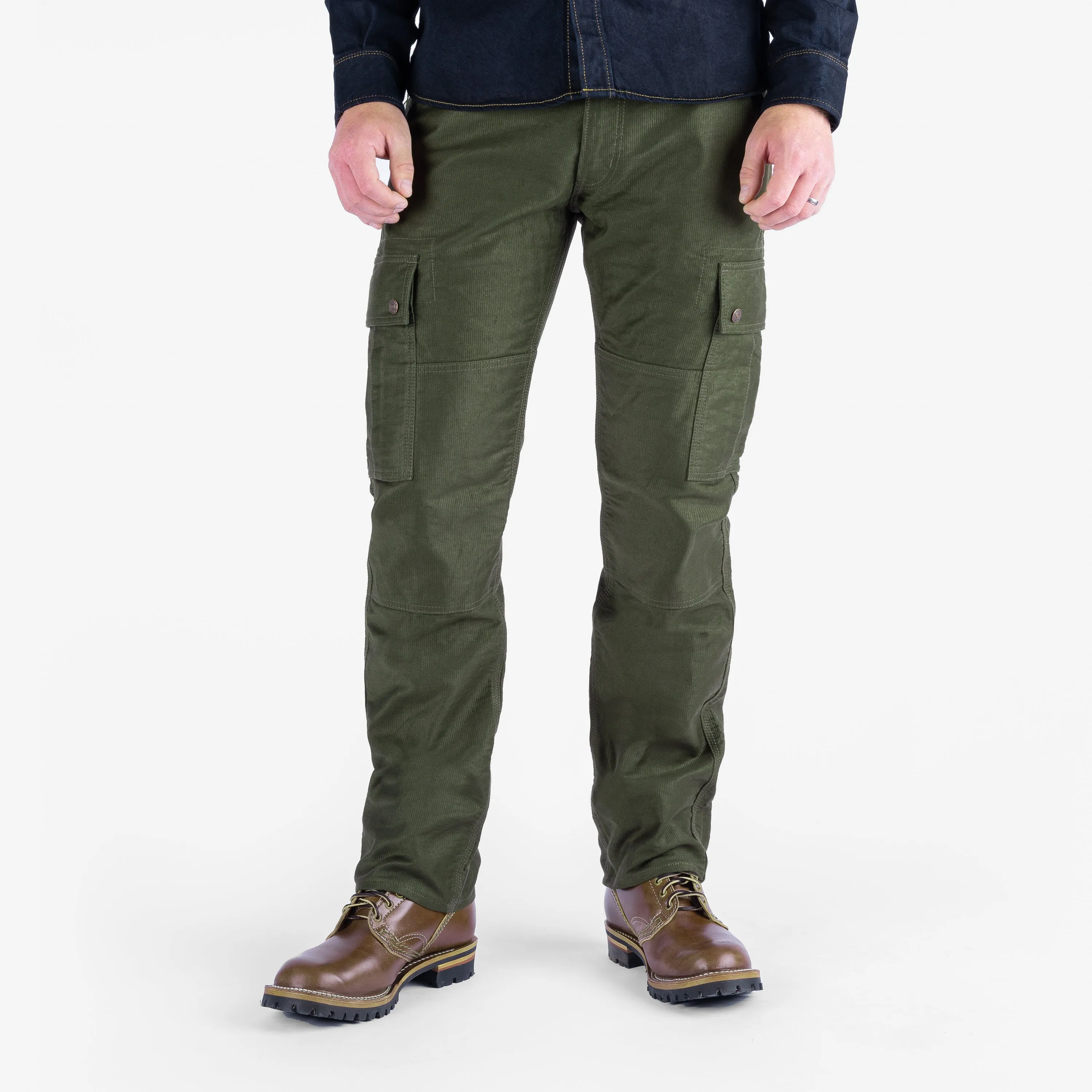12oz Cotton Whipcord Cargo Pants - Olive sold by Iron Heart product image thumbnail 2