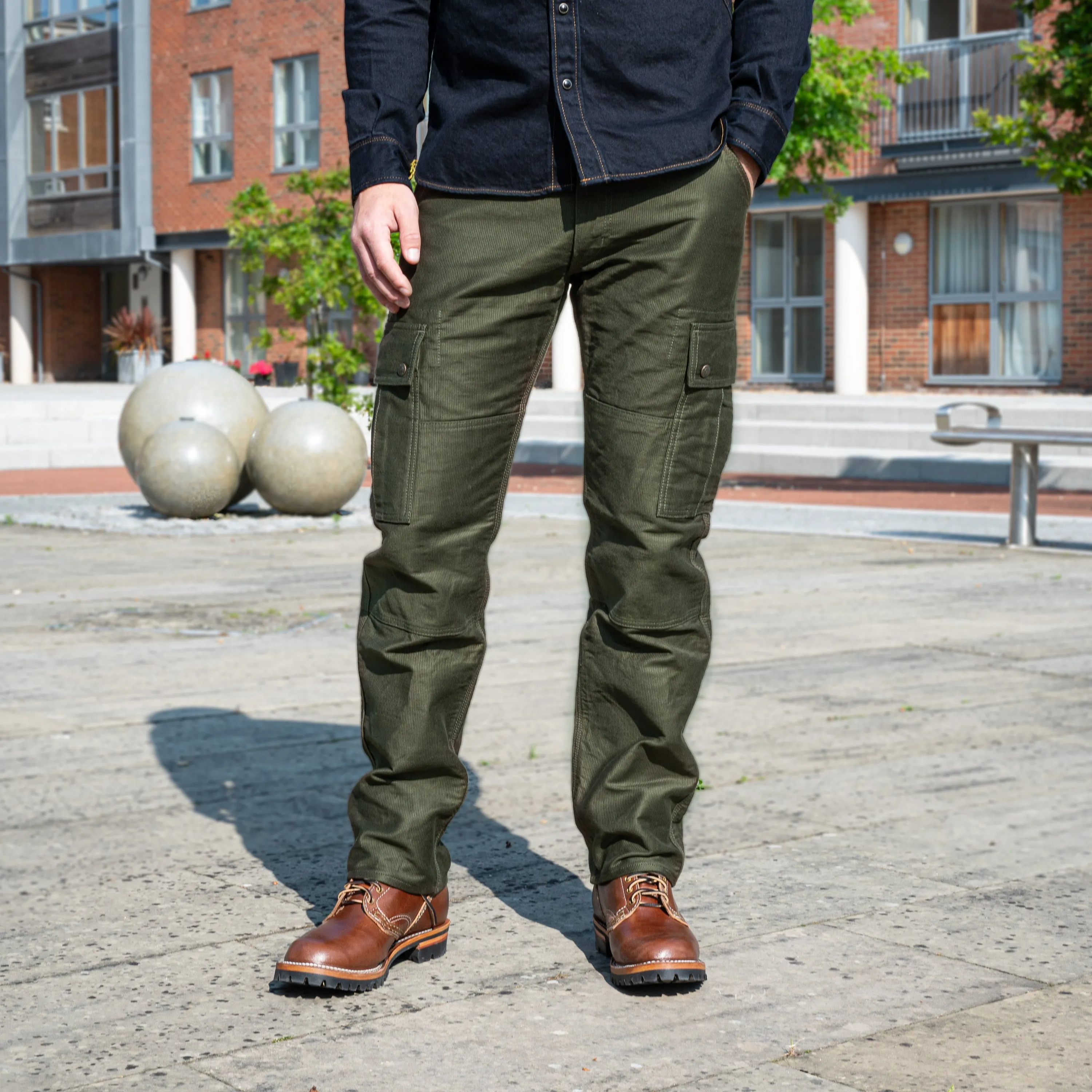 12oz Cotton Whipcord Cargo Pants - Olive sold by Iron Heart product image thumbnail 4