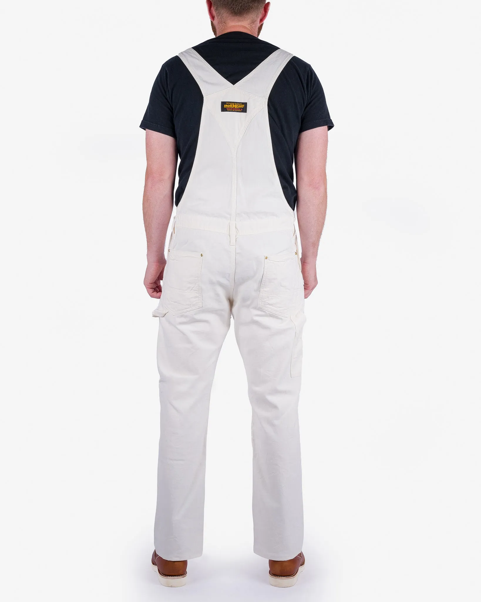 10.5oz Herringbone Double Knee Overalls - White sold by Iron Heart product image thumbnail 3