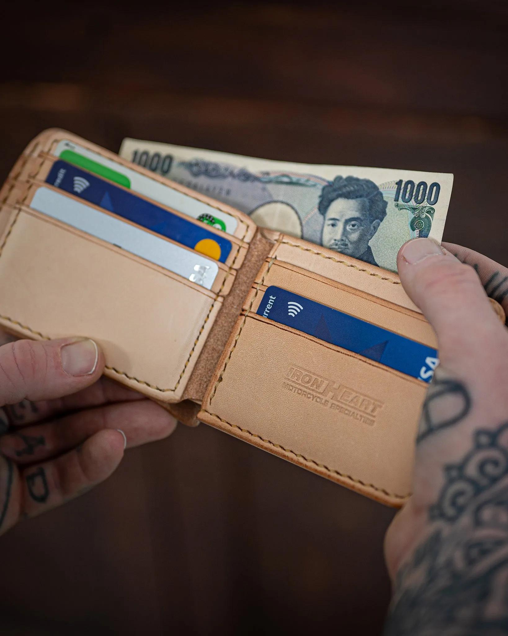Calf Folding Wallet - Tan sold by Iron Heart product image thumbnail 2