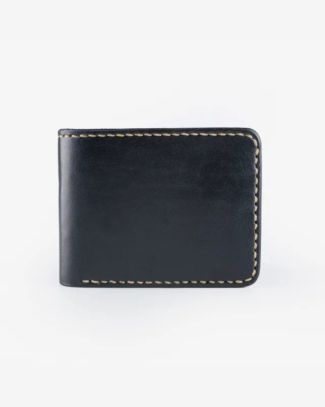 Calf Folding Wallet - Black sold by Iron Heart
