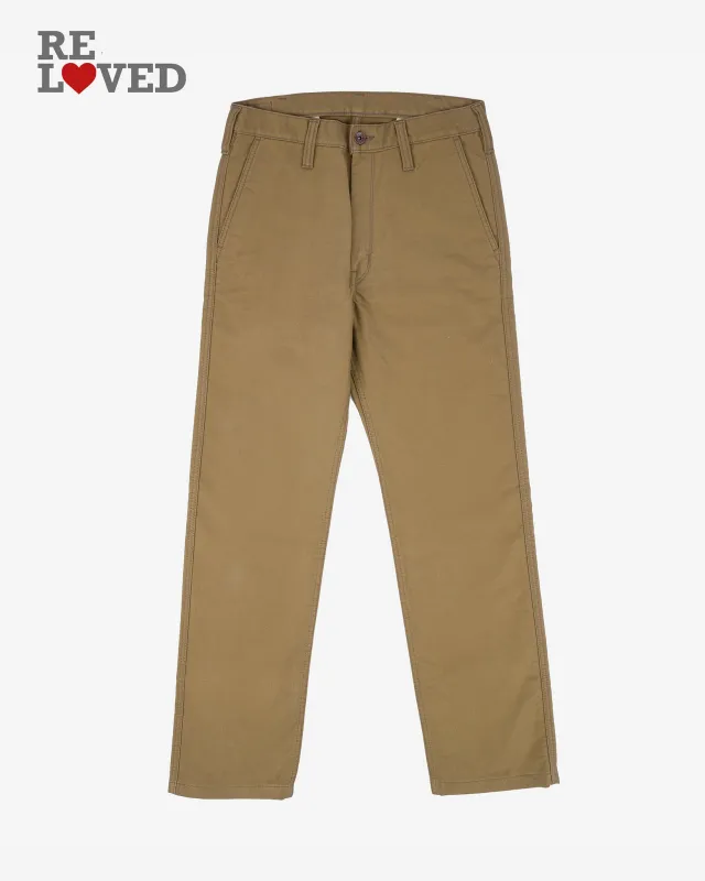 11oz Cotton Whipcord Work Pants - Khaki (IH-720-KHA) Tag 31, Hemmed to 27.0'' sold by Iron Heart