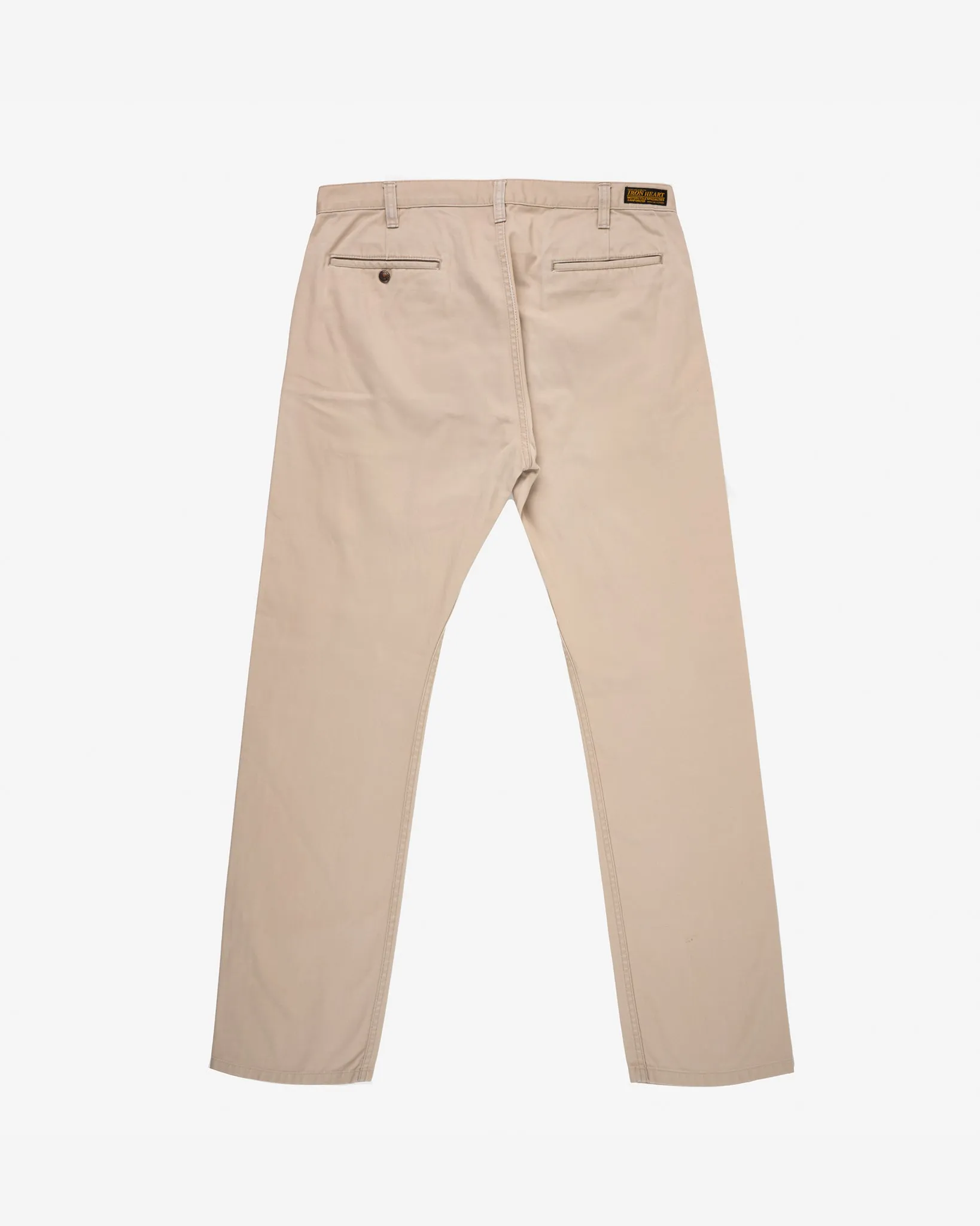 9oz Mercerised Selvedge Cotton Slim Tapered Chinos - Khaki (IH-721-KHA) Tag 40, Hemmed to 29.0'' sold by Iron Heart product image thumbnail 2