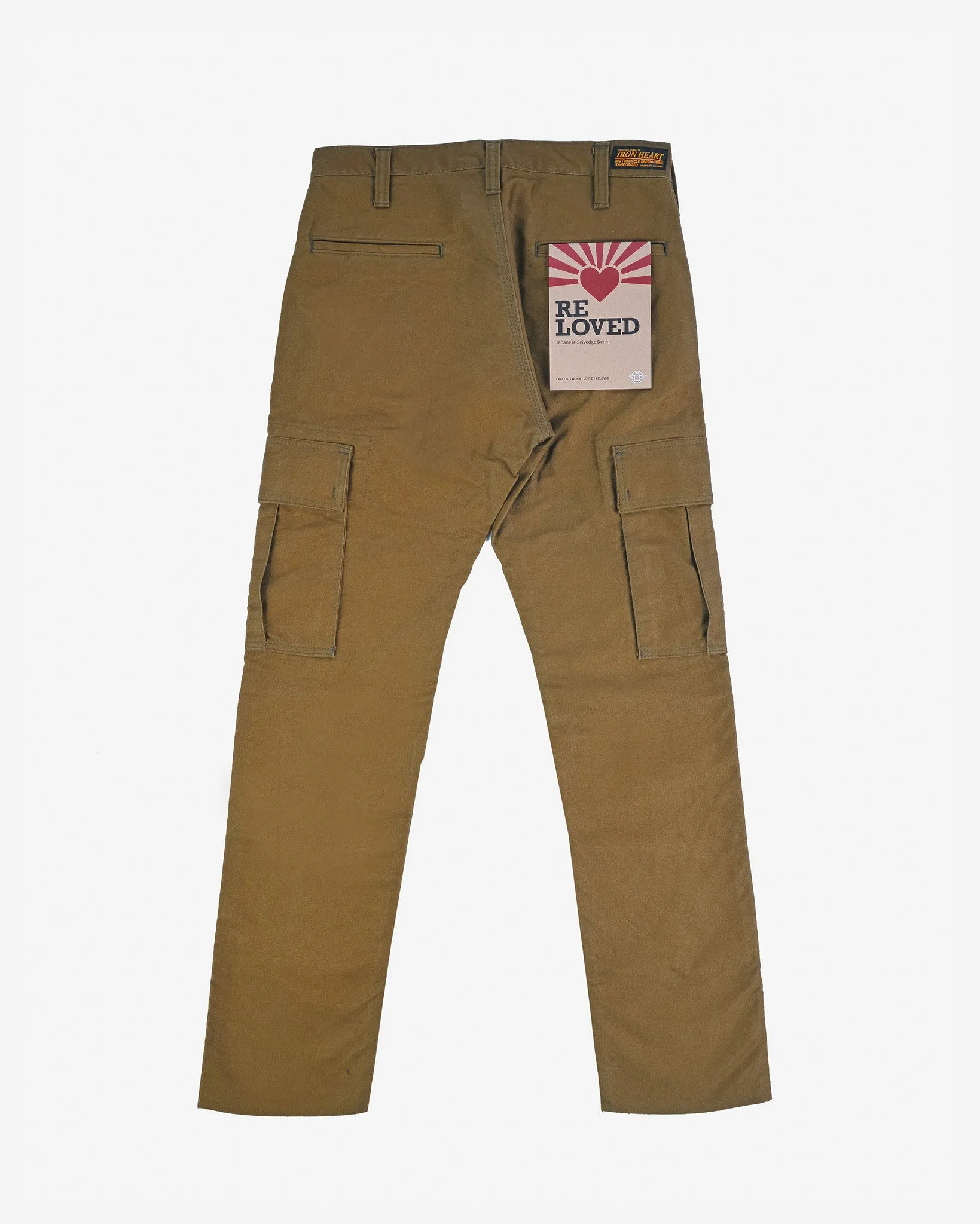 11oz Cotton Whipcord Cargo Pants - Olive (IHDR-502-OLV) Tag 29, Cut to 29.2'' sold by Iron Heart product image thumbnail 2