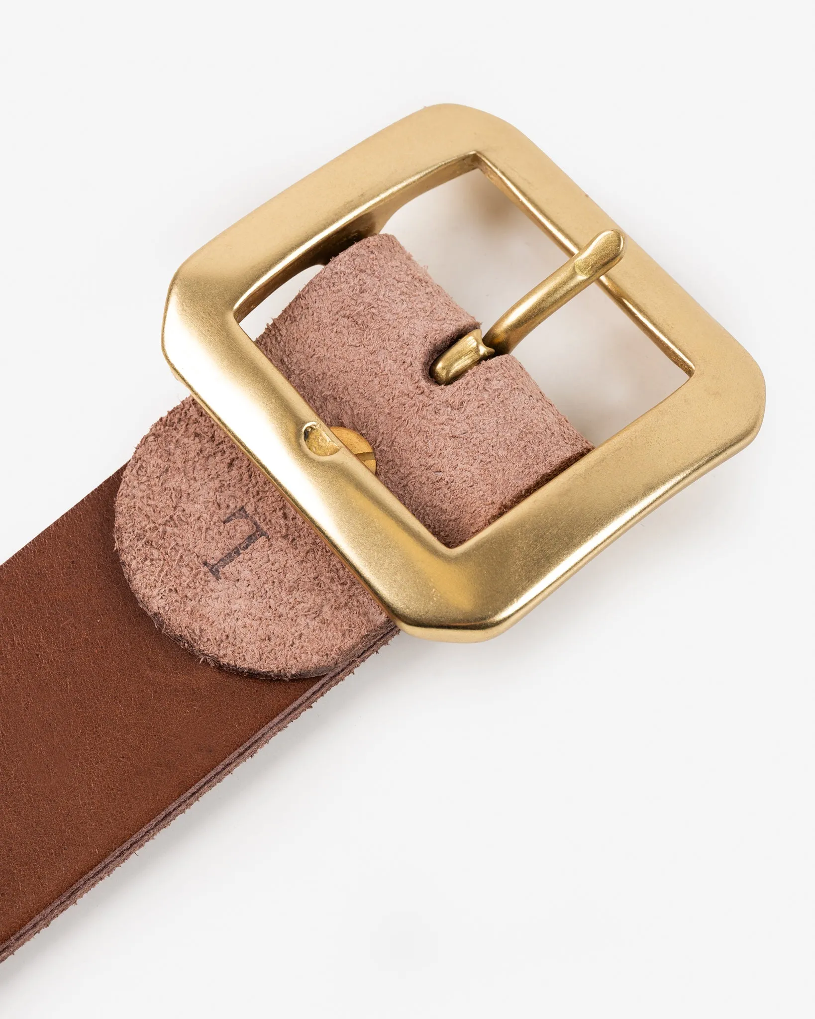 OGL Single Prong Garrison Buckle Leather Belt - Rough Out Brown sold by Iron Heart product image thumbnail 3