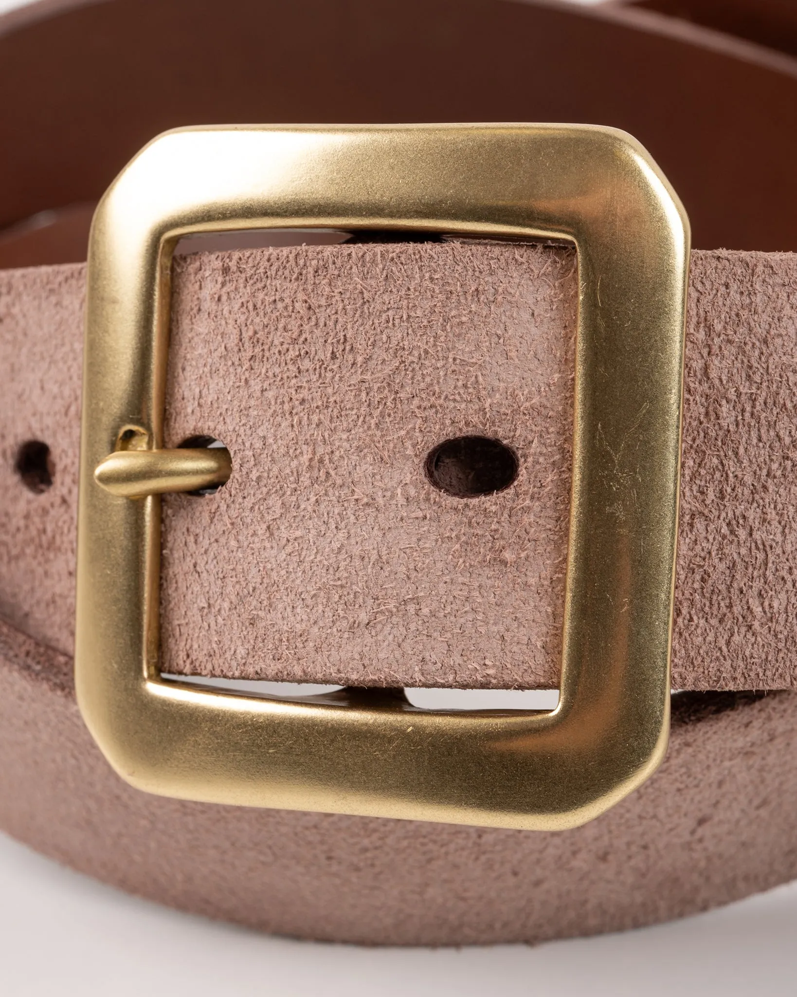OGL Single Prong Garrison Buckle Leather Belt - Rough Out Brown sold by Iron Heart product image thumbnail 2