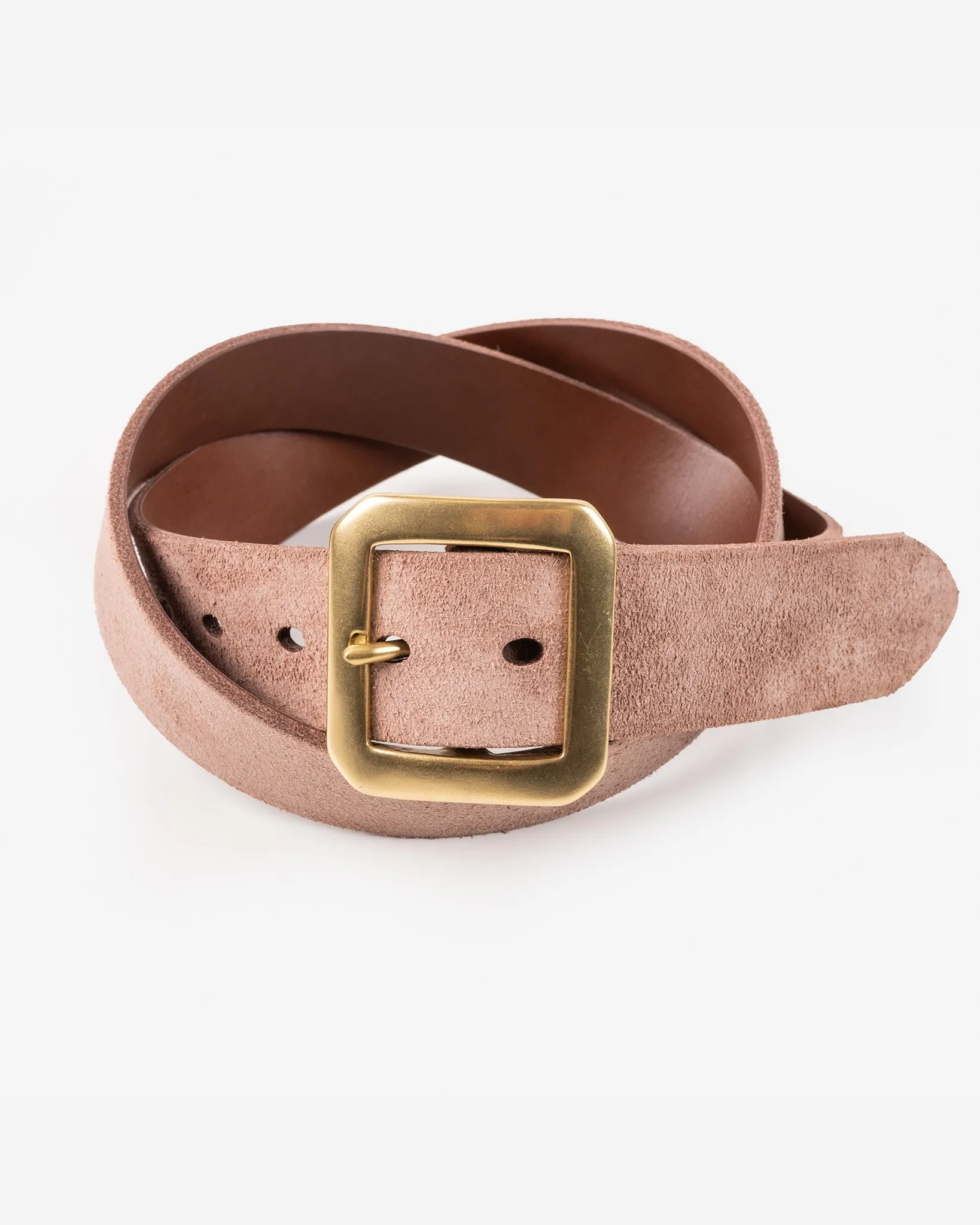 OGL Single Prong Garrison Buckle Leather Belt - Rough Out Brown sold by Iron Heart