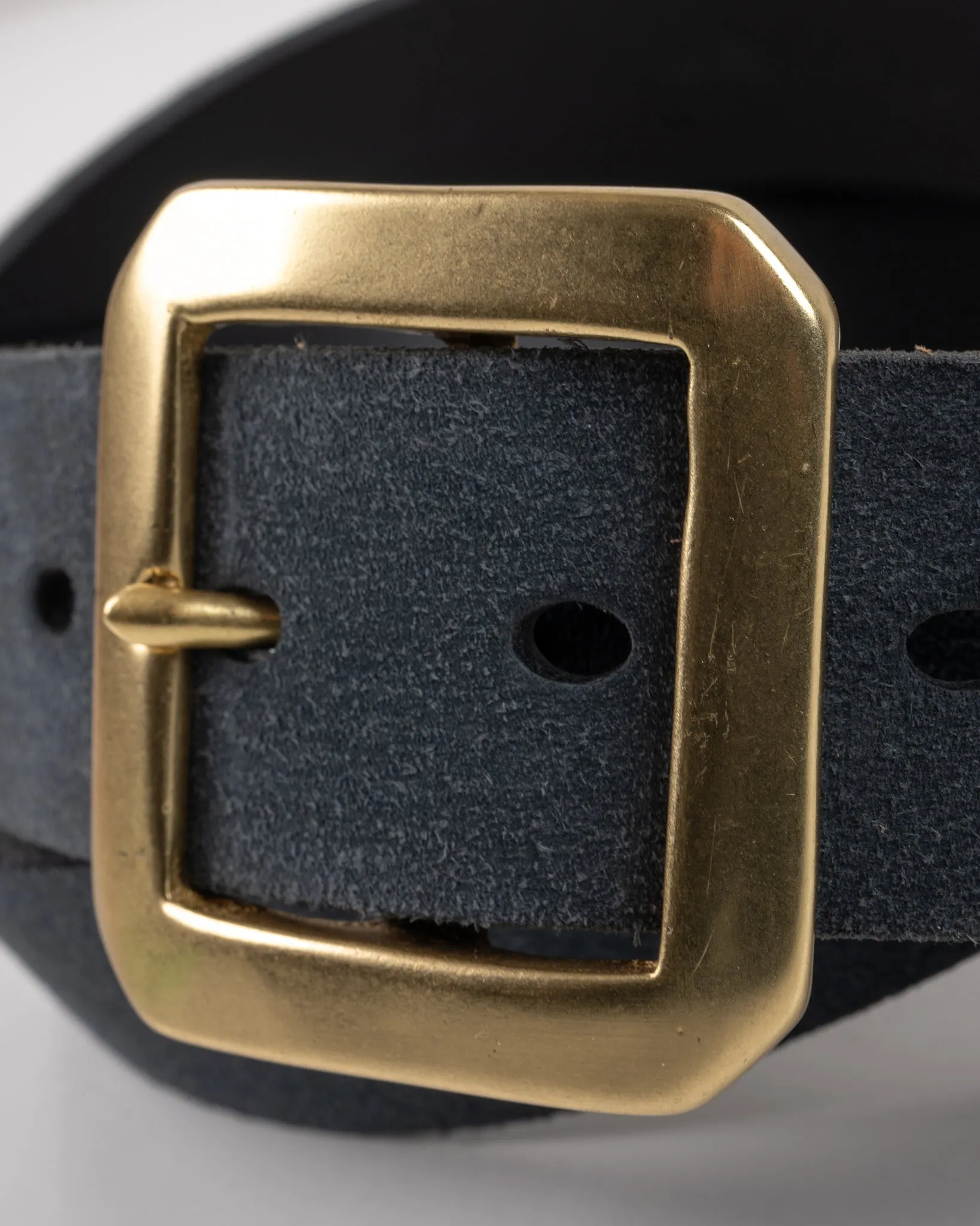 OGL Single Prong Garrison Buckle Leather Belt - Rough Out Black sold by Iron Heart product image thumbnail 2