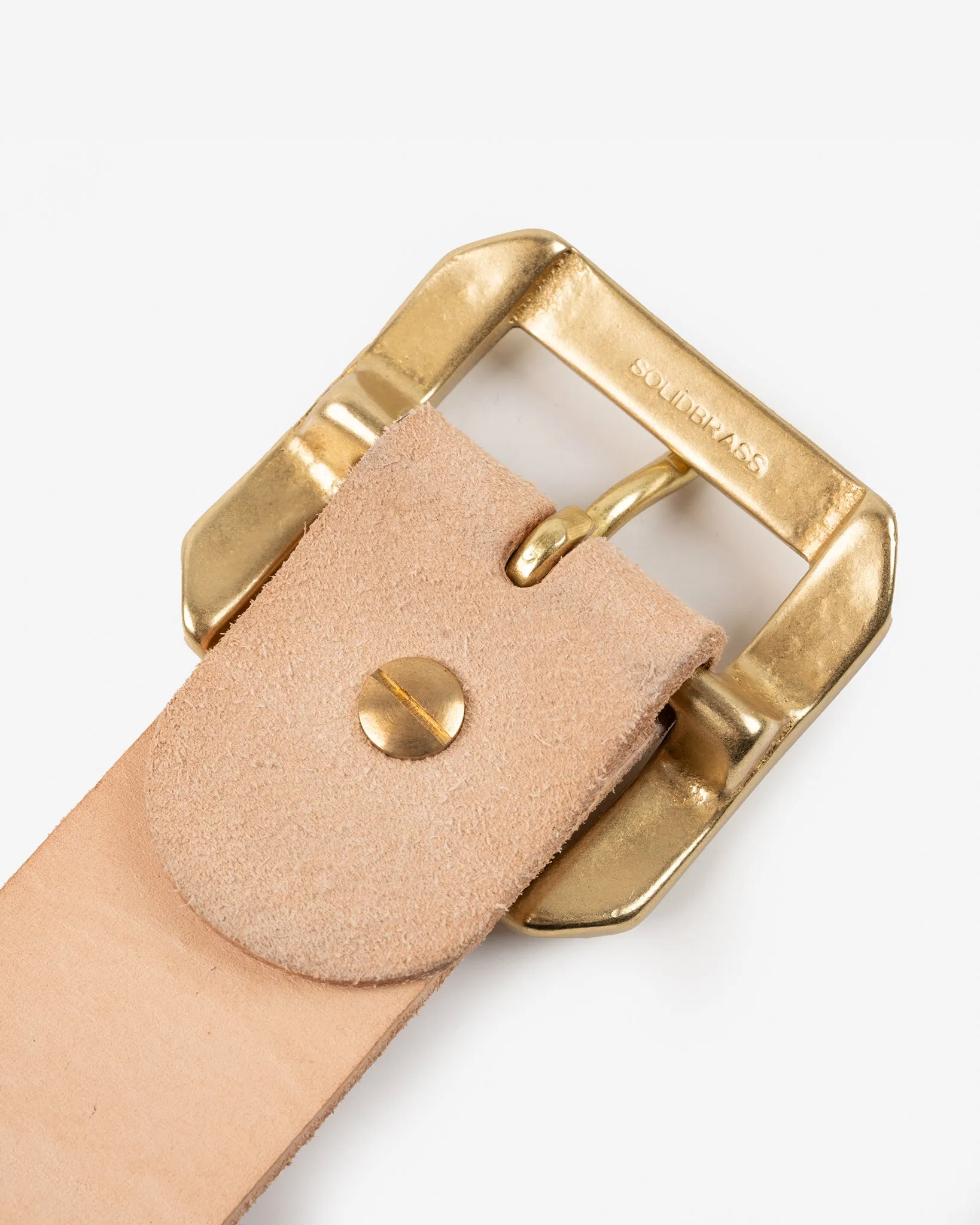 OGL Single Prong Garrison Buckle Leather Belt - Rough Out Natural sold by Iron Heart product image thumbnail 3