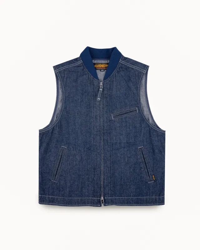 10oz Selvedge Denim Work Vest - Indigo sold by Iron Heart