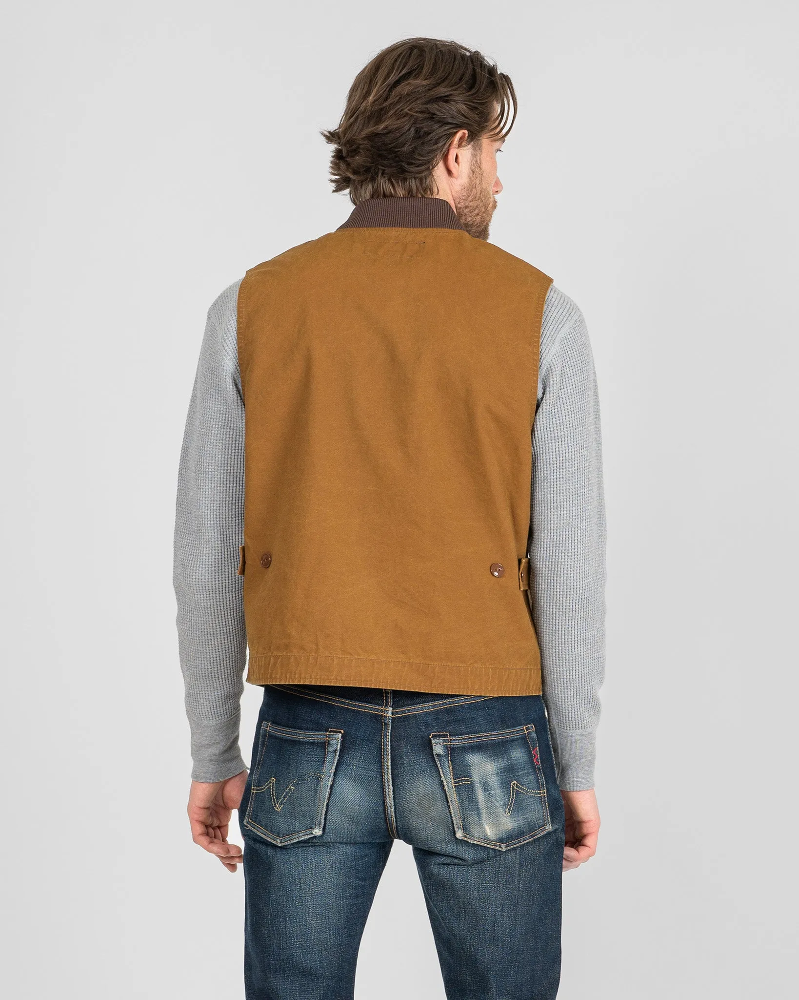 9oz Canvas Work Vest - Brown sold by Iron Heart product image thumbnail 3