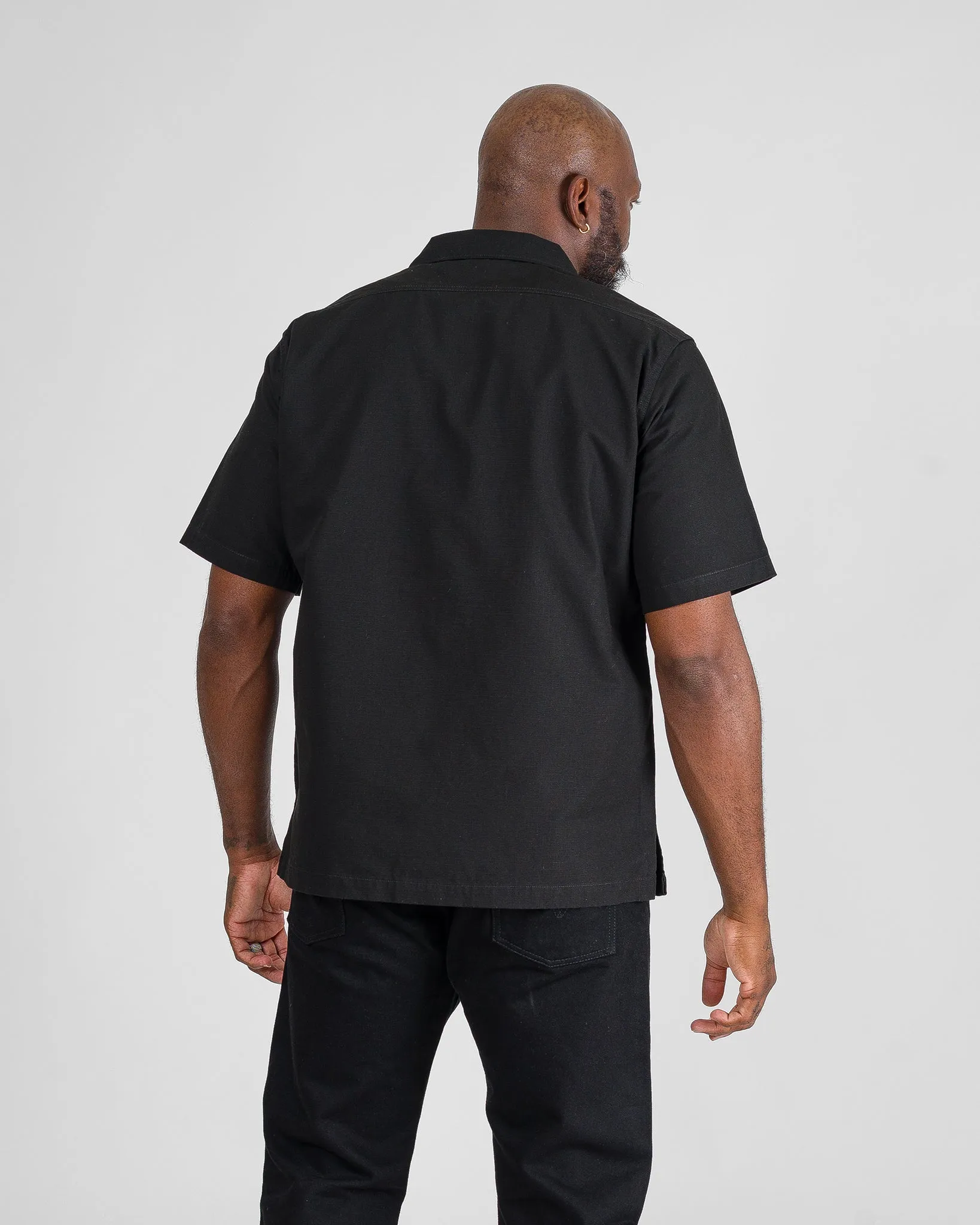 8oz Ripstop Short Sleeved Mechanic Shirt - Black sold by Iron Heart product image thumbnail 3