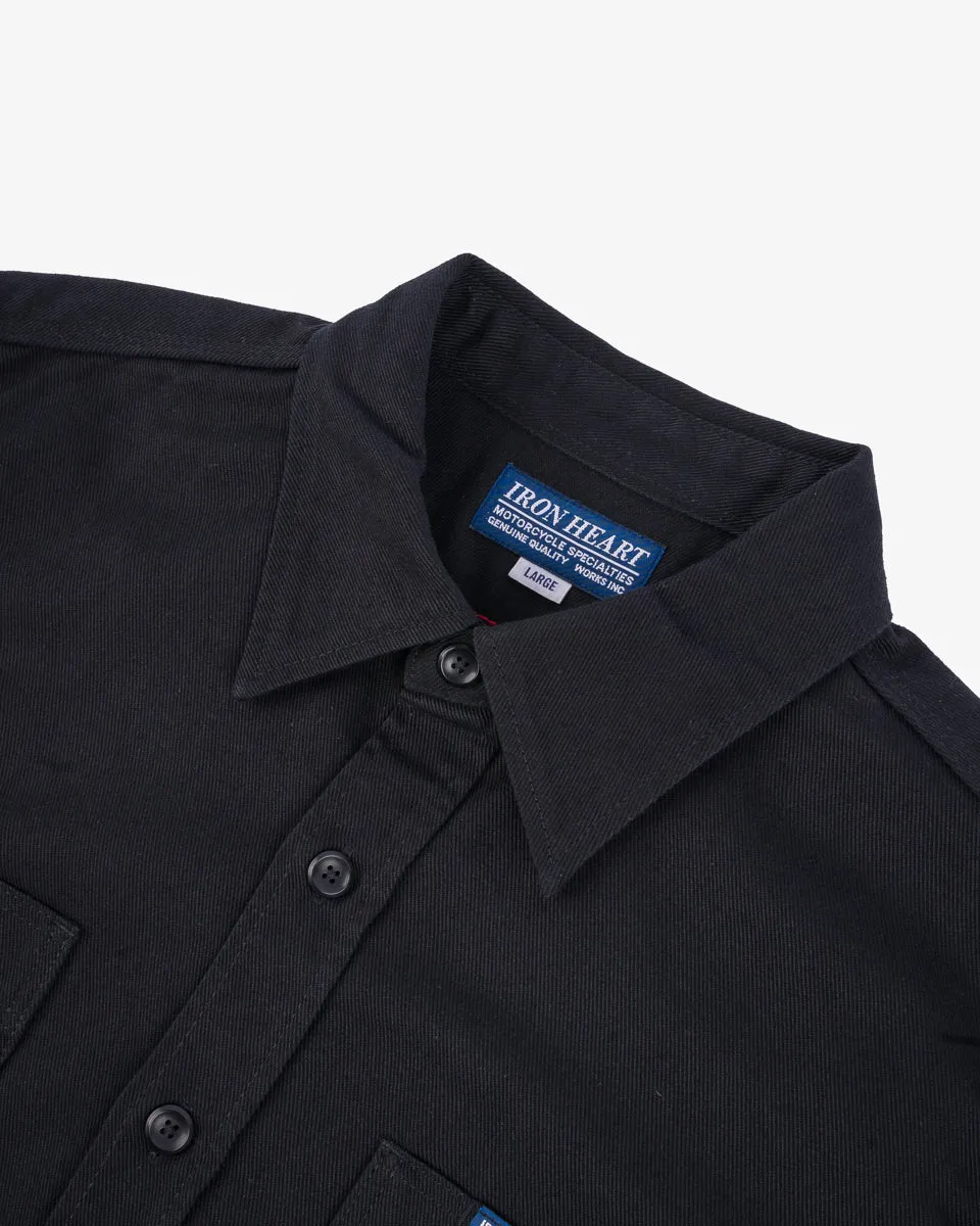 9oz Cotton Linen Work Shirt - Black sold by Iron Heart product image thumbnail 4