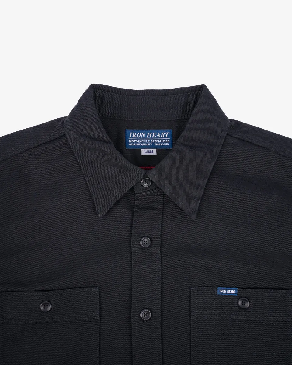 9oz Cotton Linen Work Shirt - Black sold by Iron Heart product image thumbnail 5