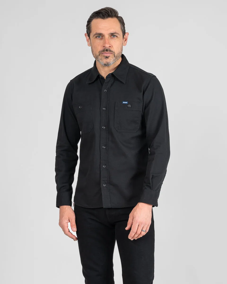 9oz Cotton Linen Work Shirt - Black sold by Iron Heart product image thumbnail 2