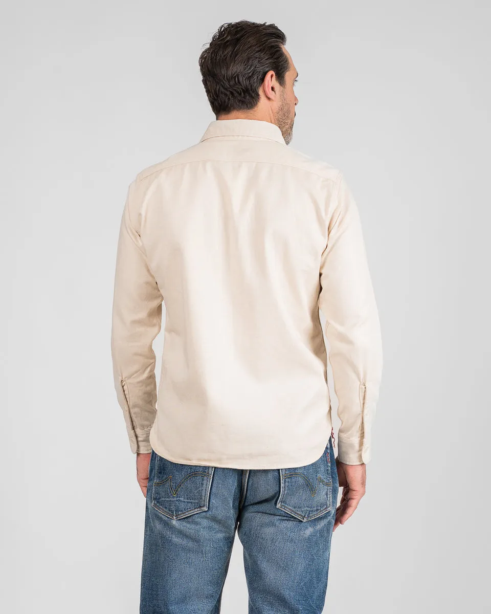 9oz Cotton Linen Work Shirt - Off White sold by Iron Heart product image thumbnail 3