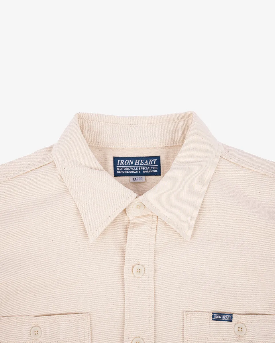 9oz Cotton Linen Work Shirt - Off White sold by Iron Heart product image thumbnail 5