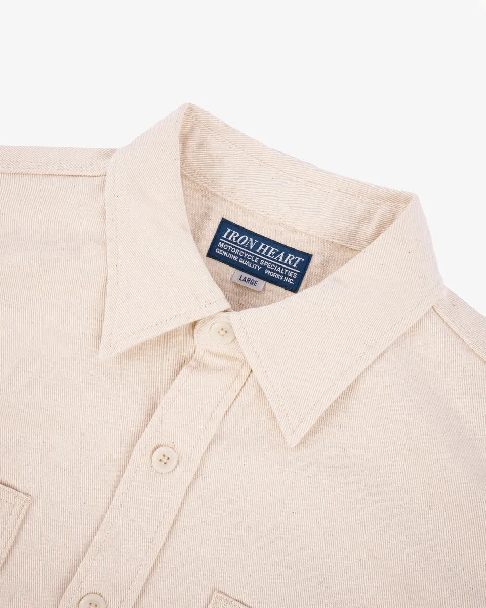 9oz Cotton Linen Work Shirt - Off White sold by Iron Heart product image thumbnail 4
