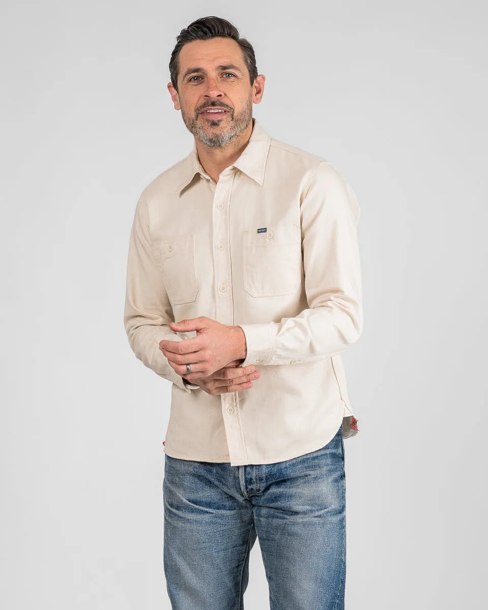 9oz Cotton Linen Work Shirt - Off White sold by Iron Heart product image thumbnail 2