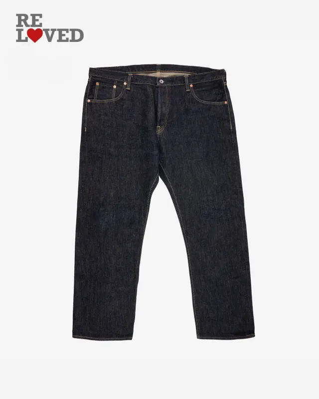 21oz Selvedge Denim Super Slim Cut Jeans - Indigo (IH-555S-21) Tag 44, Hemmed to 28.0'' sold by Iron Heart