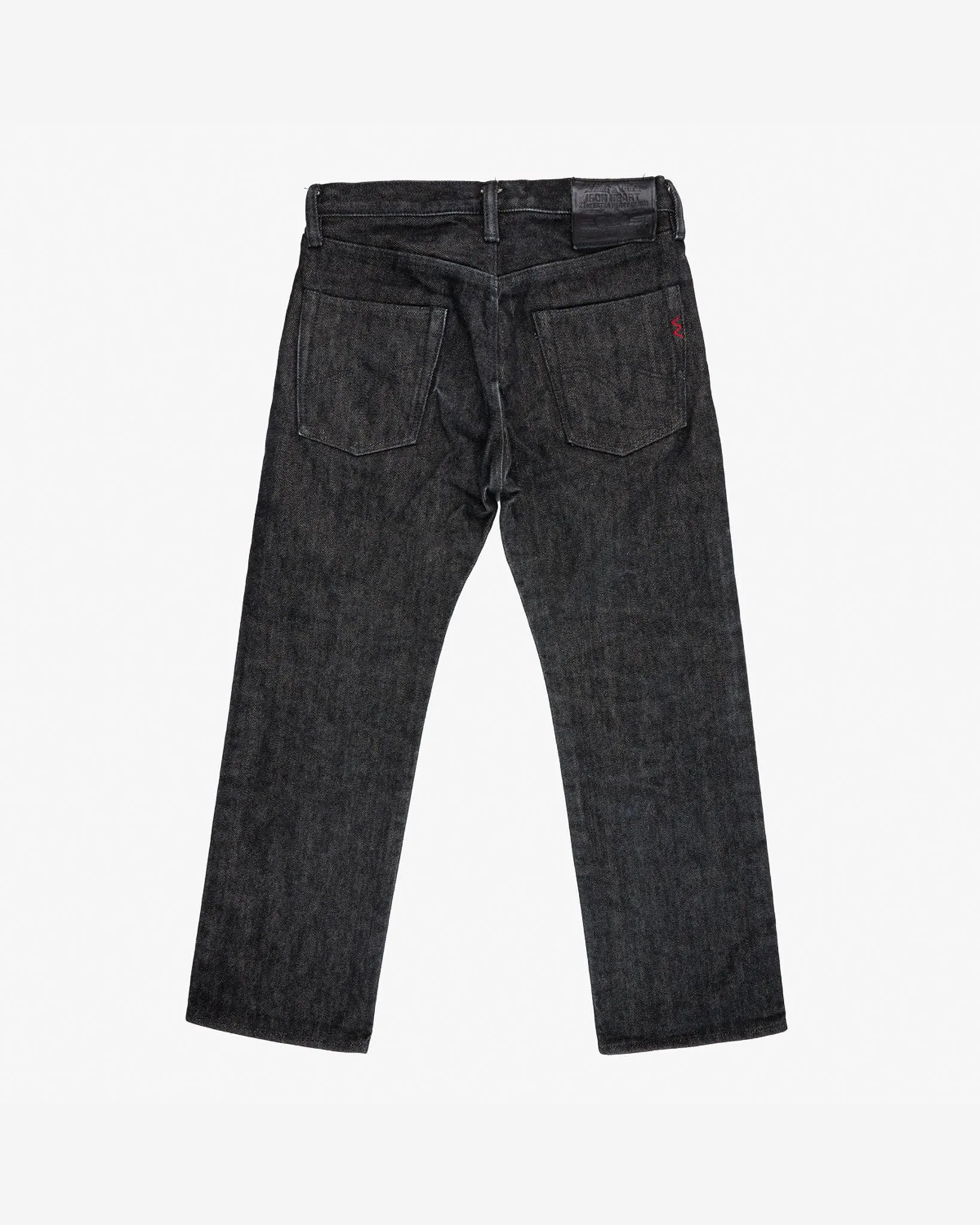 21oz Selvedge Denim Straight Cut Jeans - Black/Beige (IH-634S-21BLK) Tag 31, Hemmed to 27.7" sold by Iron Heart product image thumbnail 2