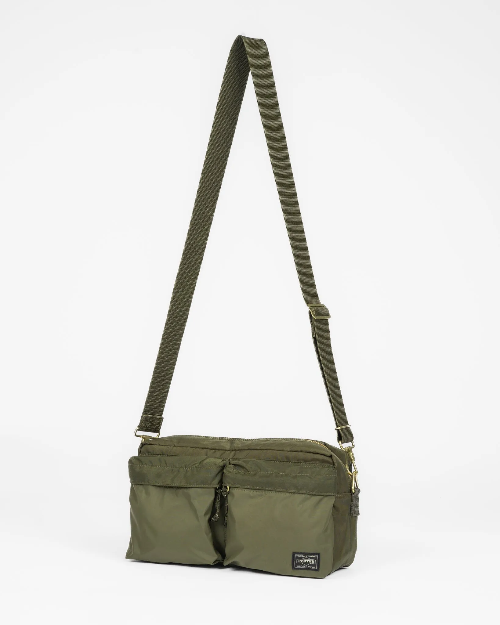 Porter - Yoshida & Co. - Force 2Way Waist Bag - Olive sold by Iron Heart
