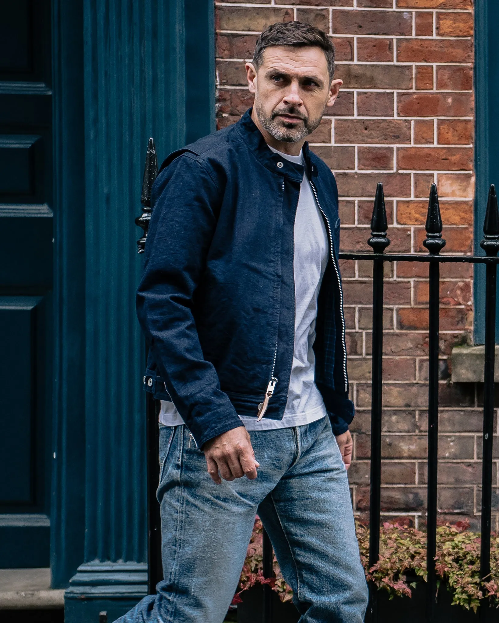 13oz Oxford Cloth Riders Jacket - Indigo sold by Iron Heart product image thumbnail 4