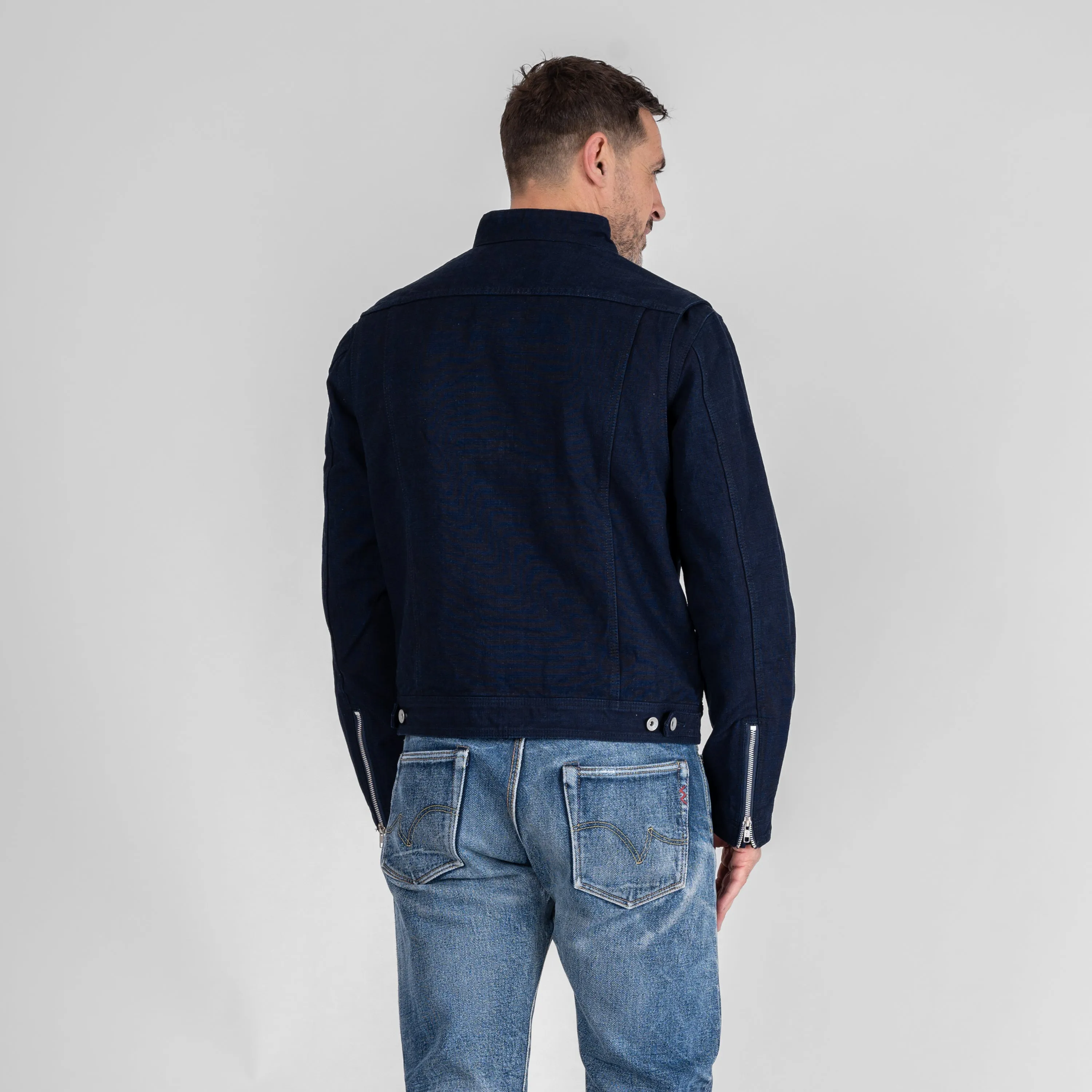 13oz Oxford Cloth Riders Jacket - Indigo sold by Iron Heart product image thumbnail 3