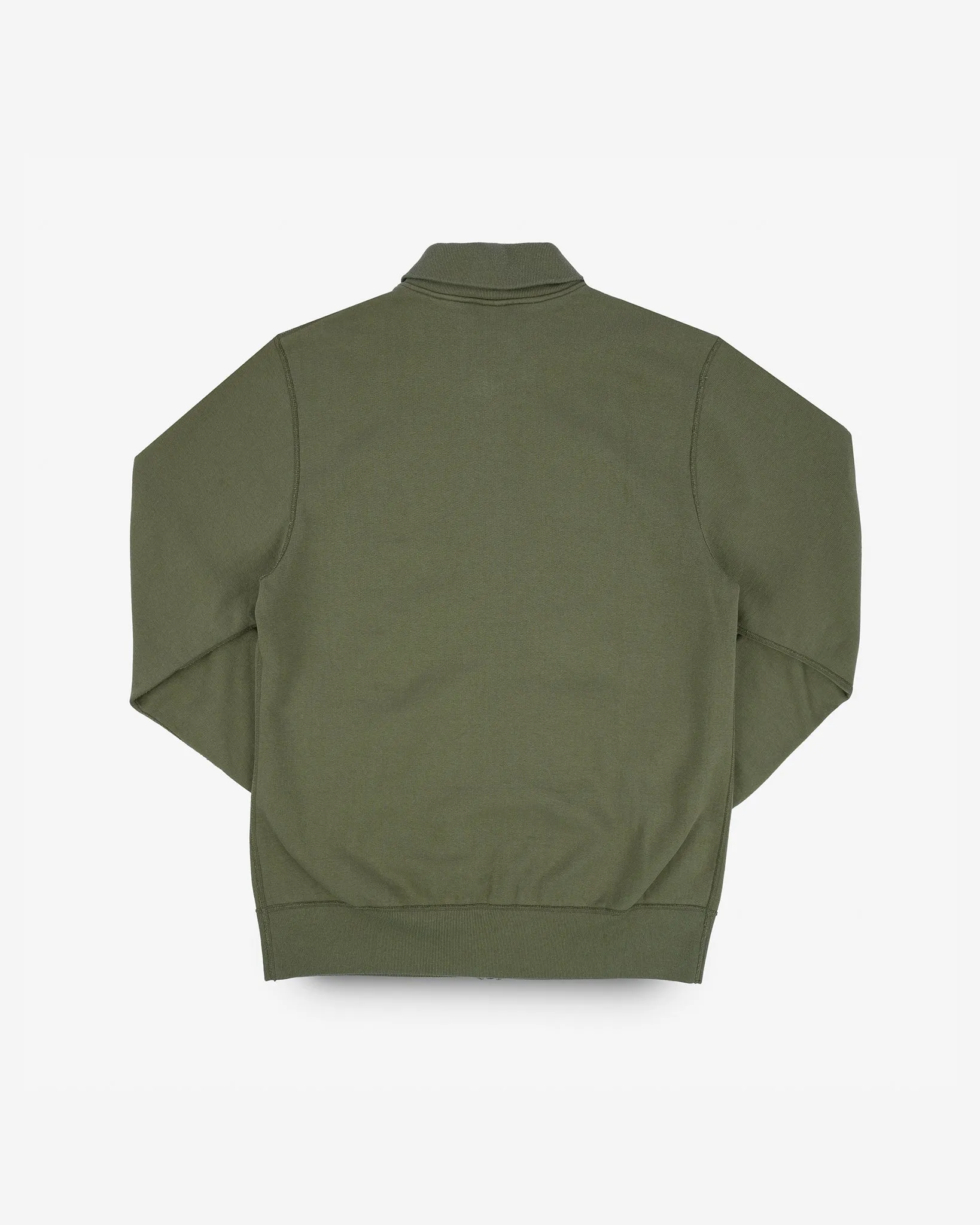 14oz Ultra Heavyweight Loopwheel Cotton Zip Up Sweater - Olive Green sold by Iron Heart product image thumbnail 5