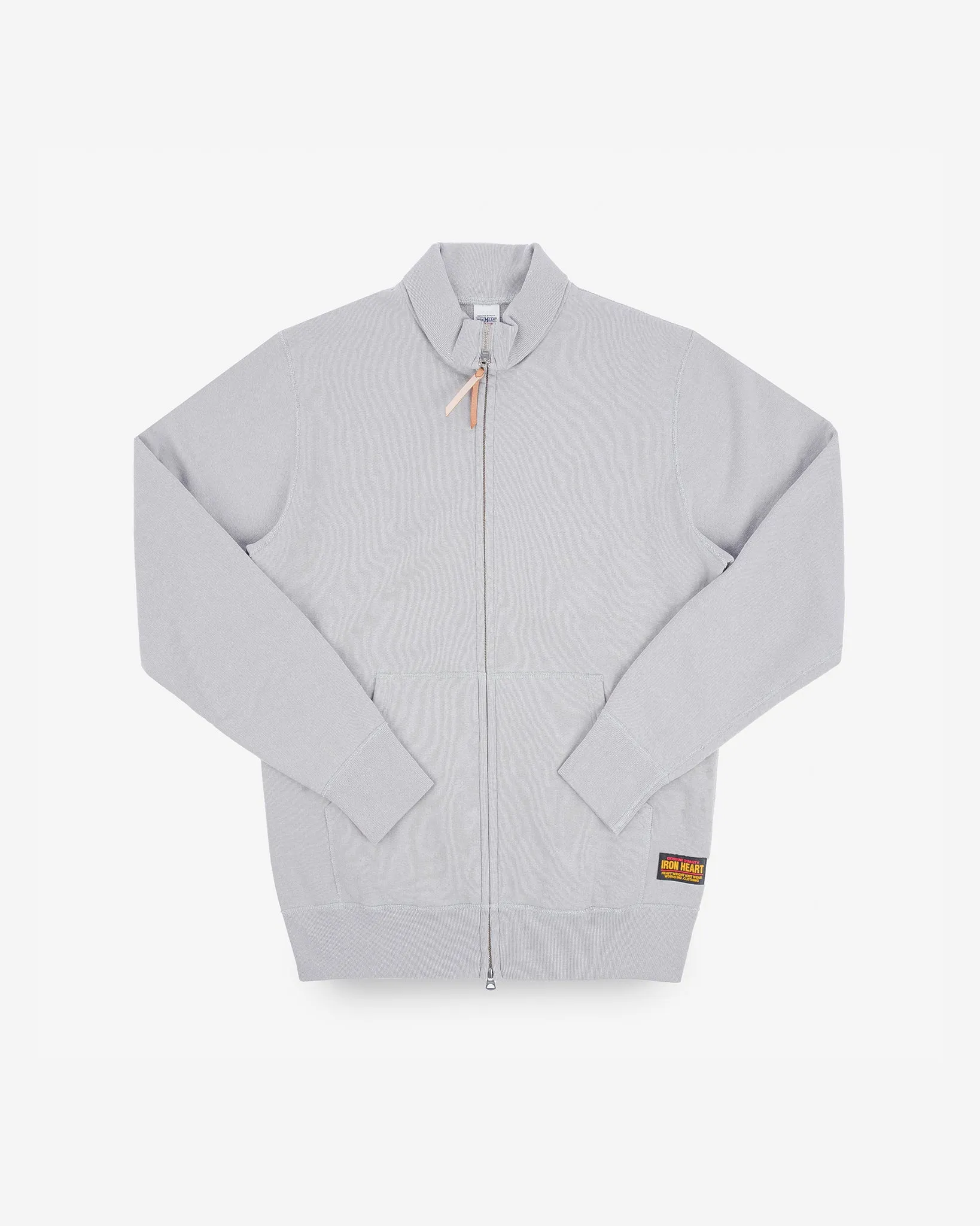 14oz Ultra Heavyweight Loopwheel Cotton Zip Up Sweater - Grey sold by Iron Heart