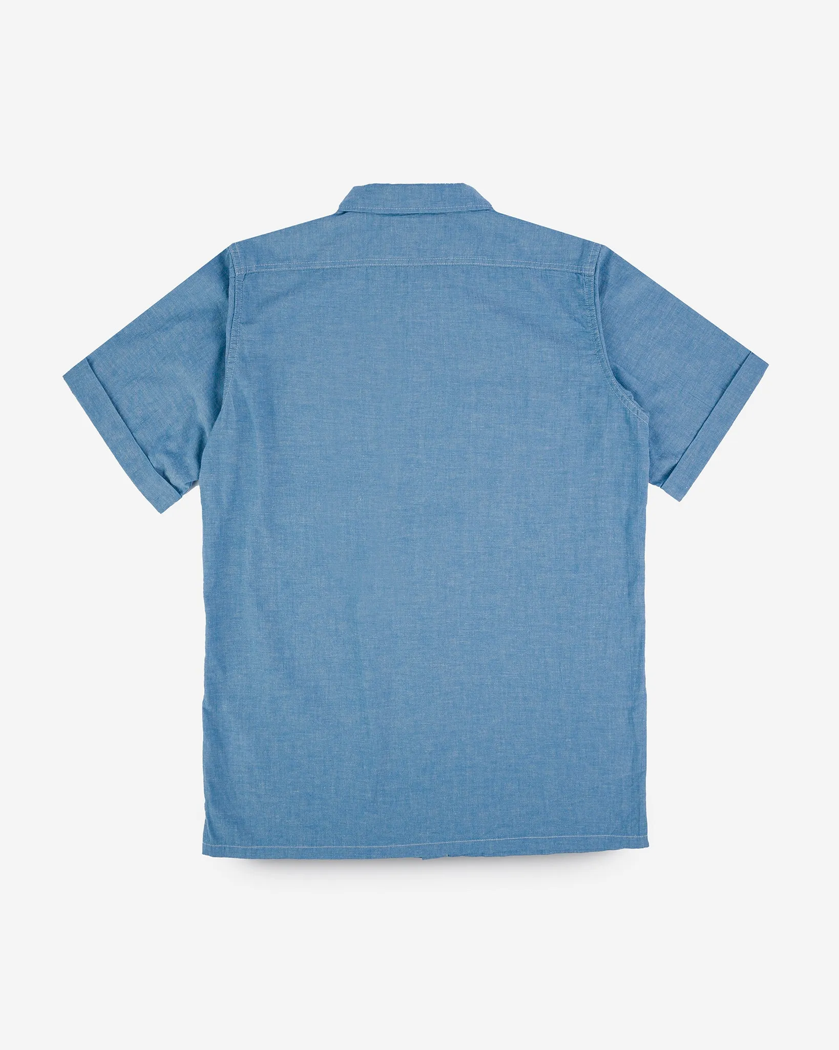 4oz Selvedge Short Sleeved Summer Shirt - Blue sold by Iron Heart product image thumbnail 5