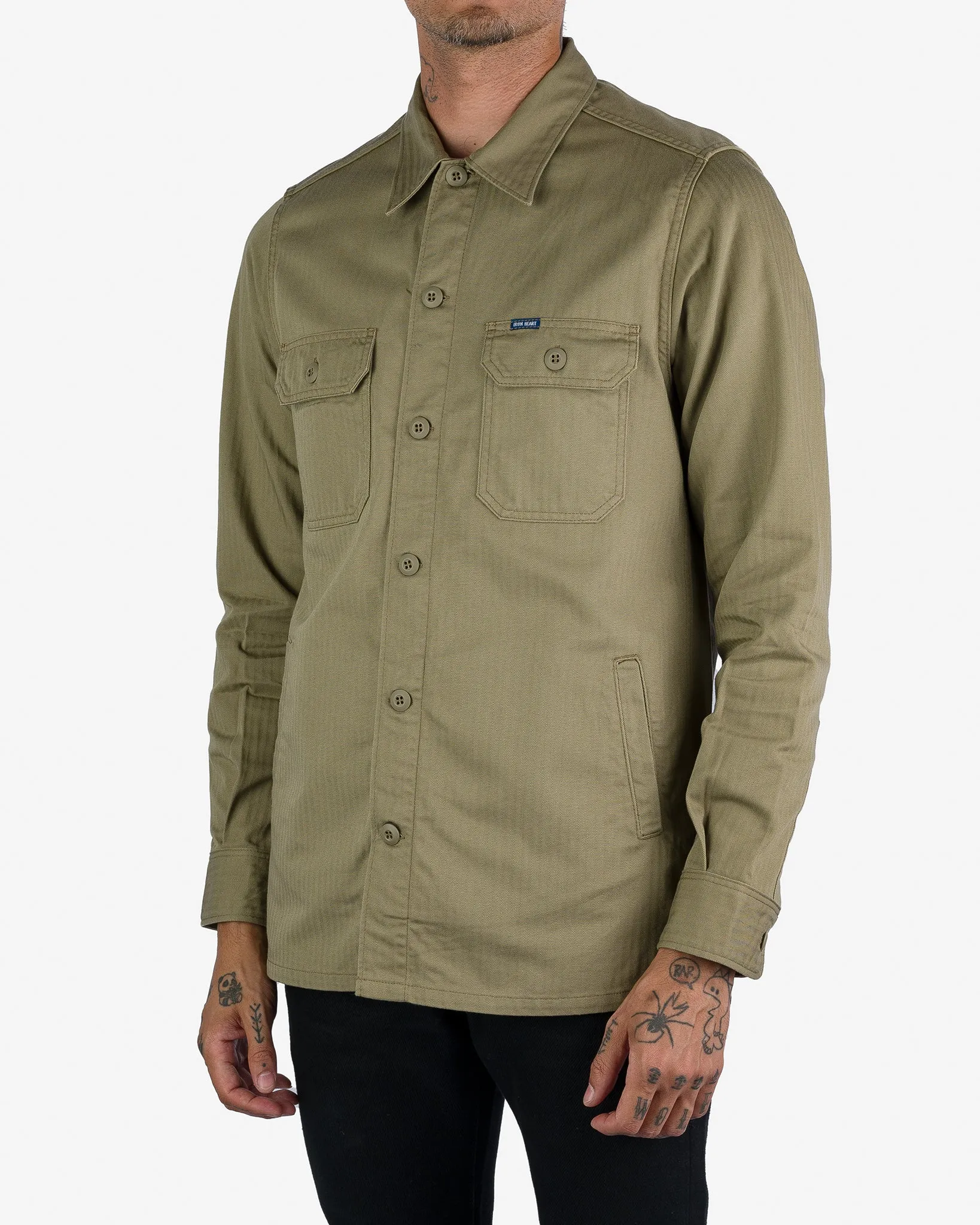 9oz Herringbone Military Shirt - Beige sold by Iron Heart product image thumbnail 2