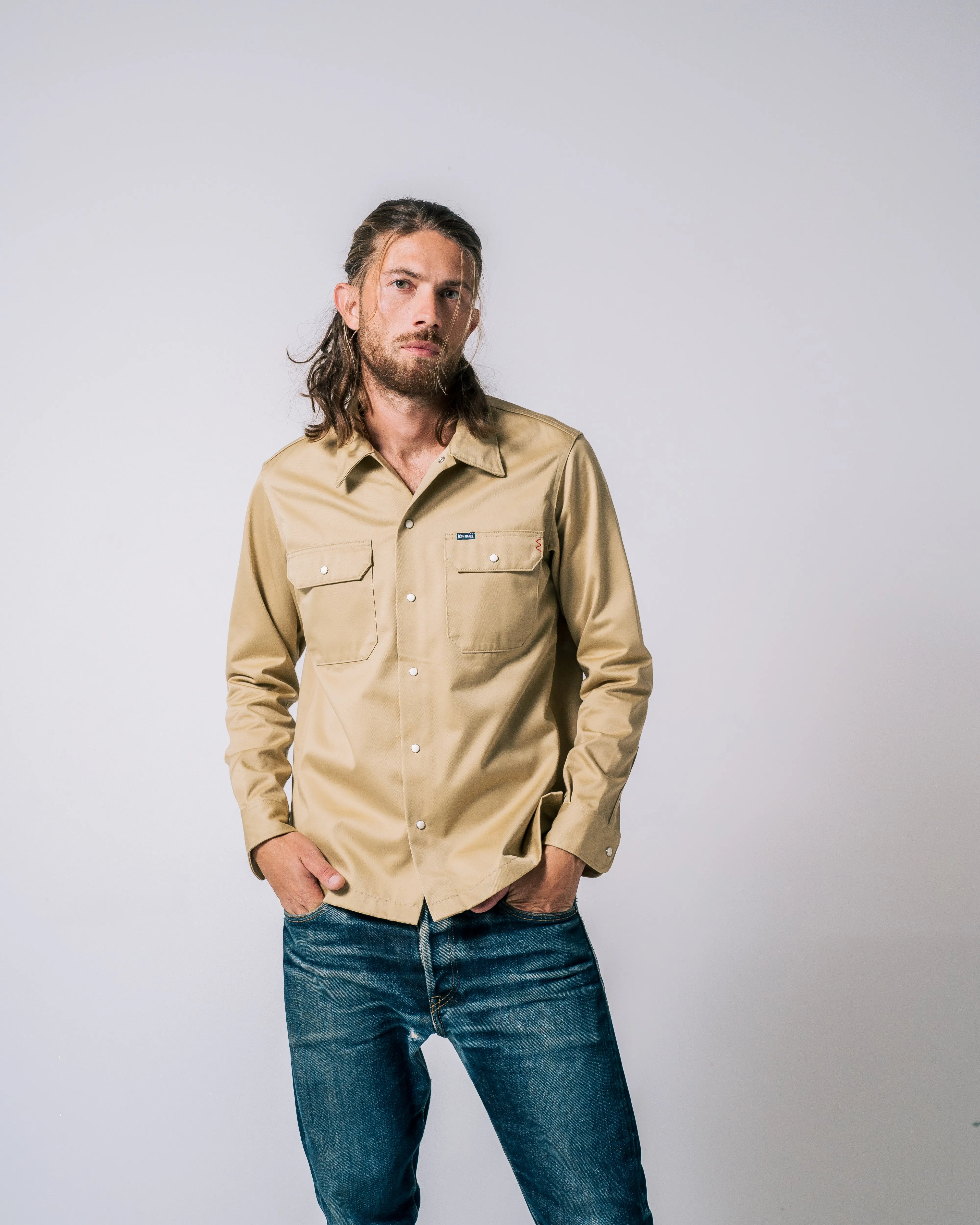 9oz T/C Mechanic Shirt - Beige sold by Iron Heart product image thumbnail 4